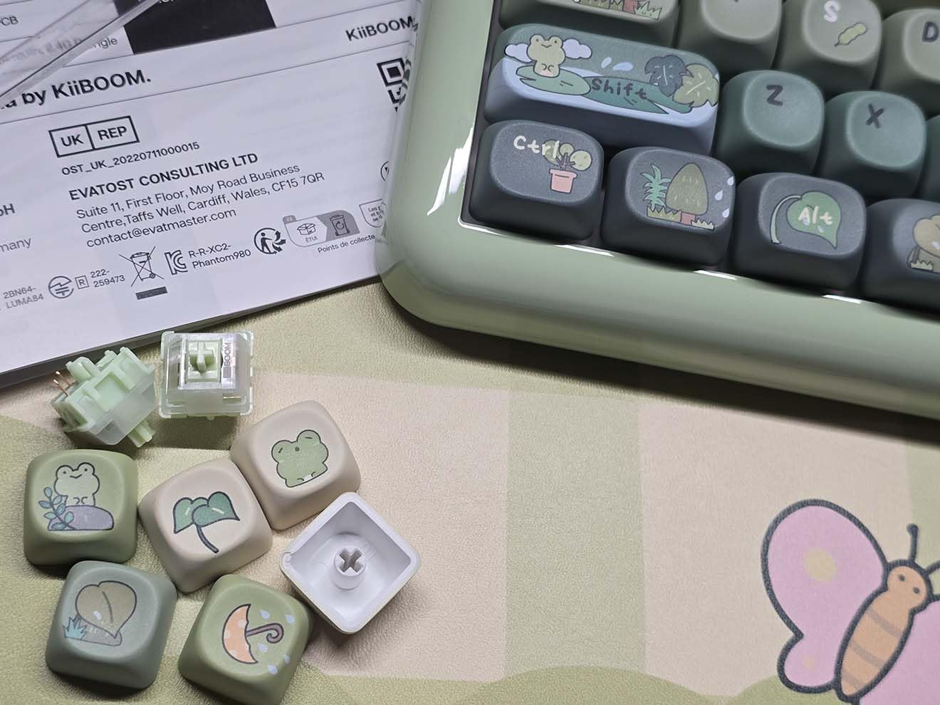 KiiBoom Phantom98 Lite 96% Wireless Mechanical Gaming Keyboard, VIA Custom | Creamy Keyboard with Gasket, 8000mAh Battery, Hot Swap, RGB Backlits, NKRO for Win/Mac (Clear, Mossy Silent Switch) customer photo 1