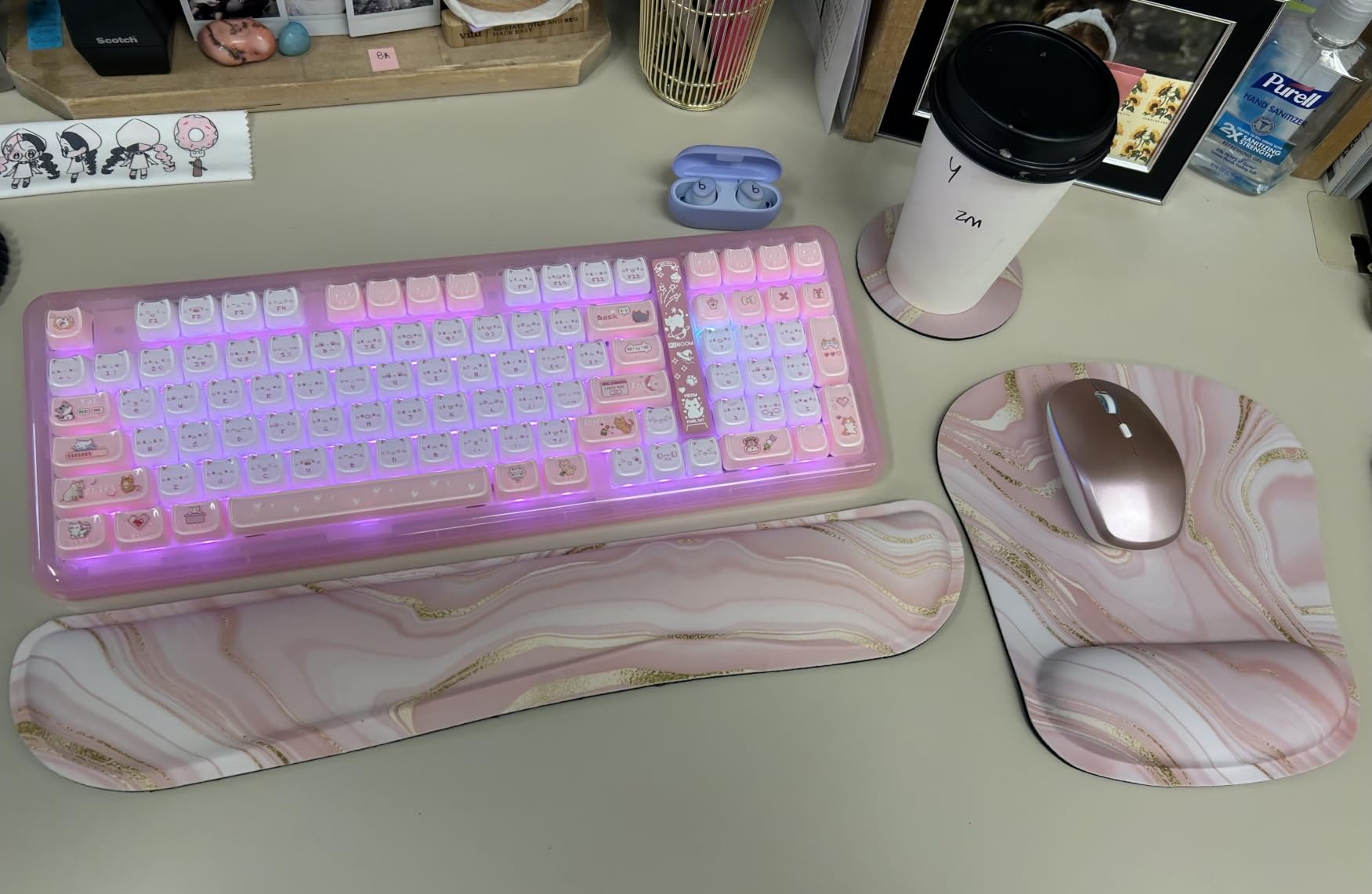 KiiBoom Phantom98 Lite 96% Wireless Mechanical Gaming Keyboard, VIA Custom | Creamy Keyboard with Gasket, 8000mAh Battery, Hot Swap, RGB Backlits, NKRO for Win/Mac (Clear, Mossy Silent Switch) customer photo 2