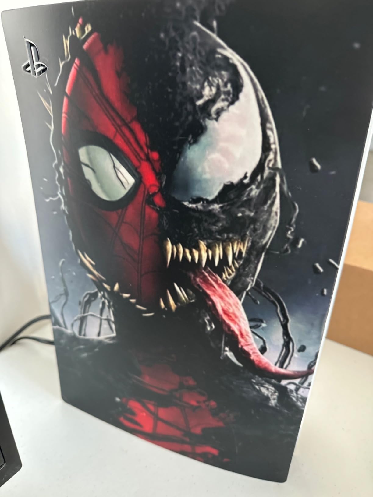 XSUID Skin Compatible with PS5 - Disc Edition Console and Controller Accessories Cover Skins Controller Skin Gift Skins for Console Full Set Skin Green and Red customer photo 2