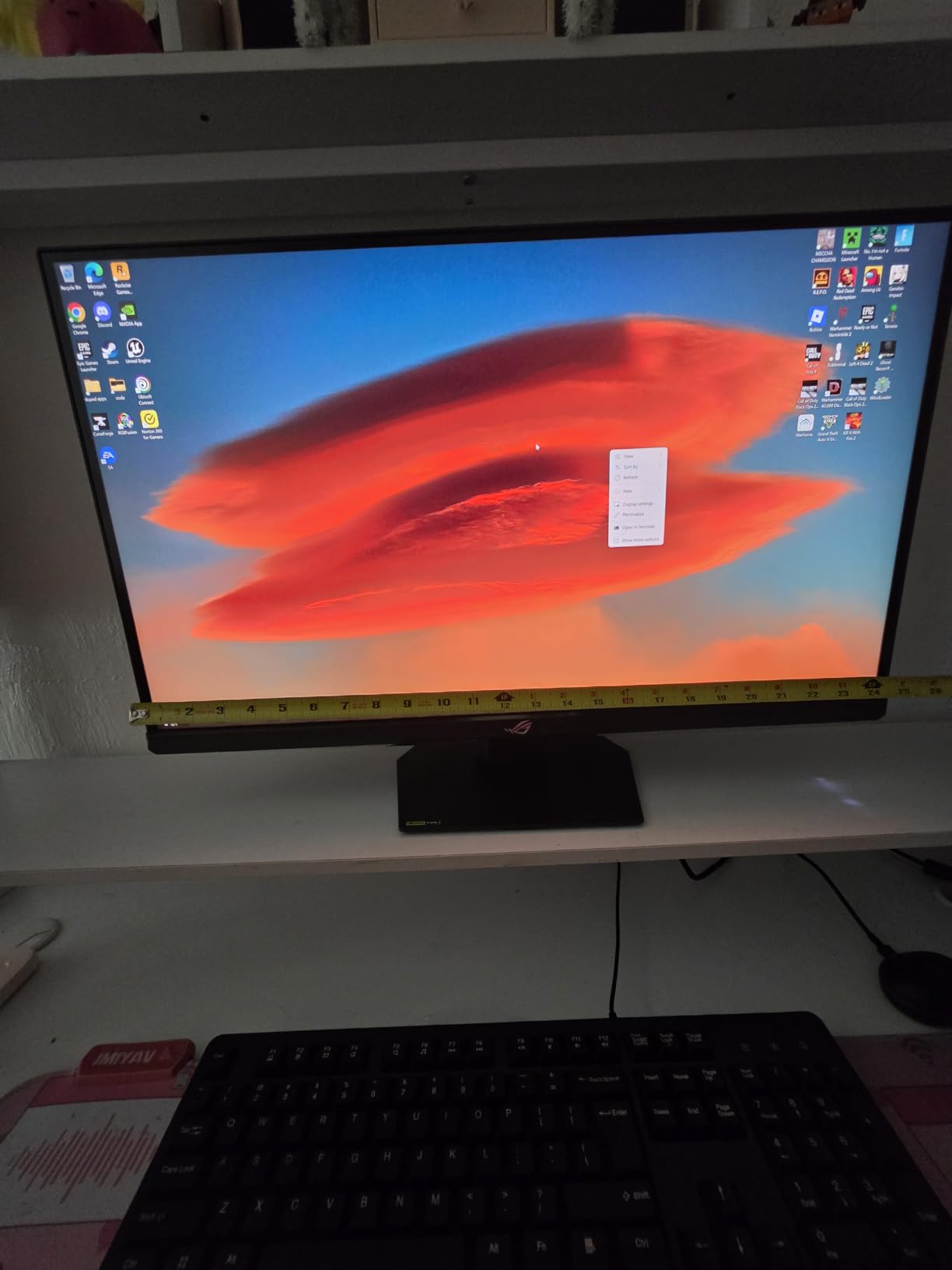 ASUS ROG XG27UCSR 27 Inch 4K 162Hz USB-C G-SYNC Gaming Monitor | Dual Mode FHD 324Hz, ELMB Sync, Smart Pixel technology, HDR, 95% DCI-P3, 0.03ms, for PS5 and Xbox customer photo 2