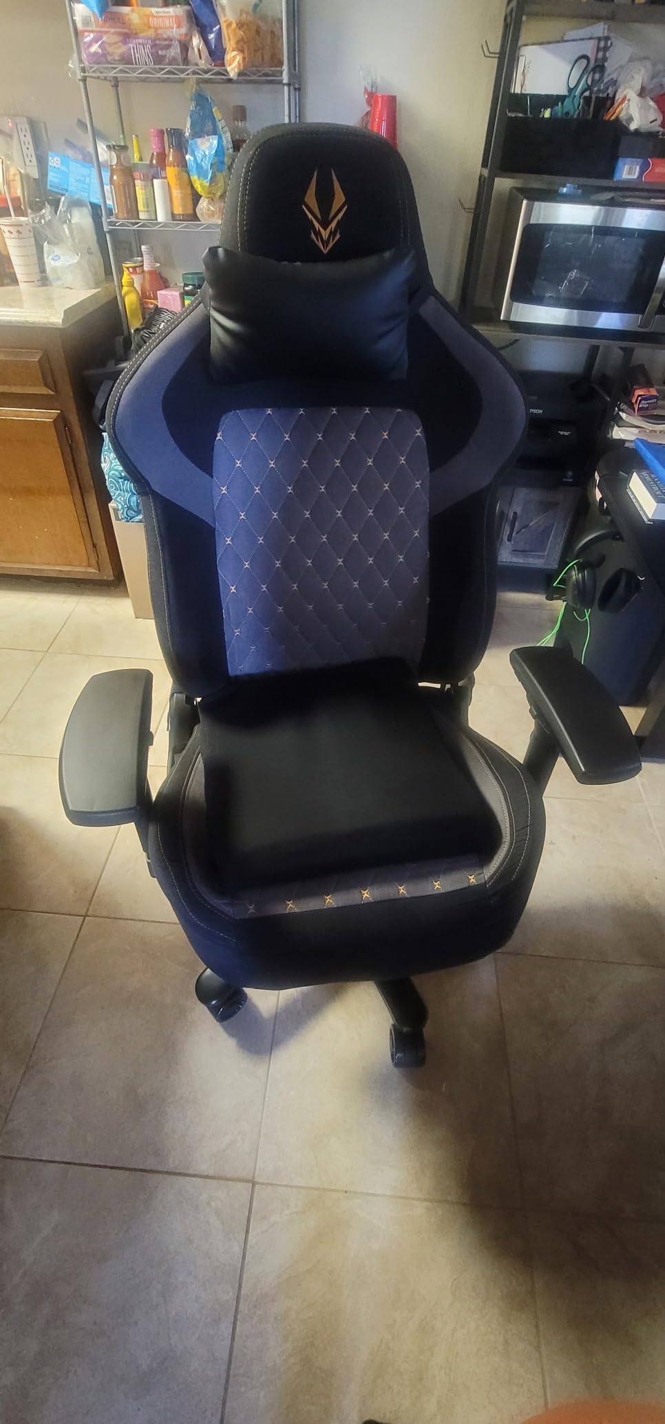 Fantasylab Big and Tall Gaming Chair 440LBS Heavy Duty High-Back Computer Chair with Memory Foam Lumbar Support, 4D Adjustable Armrests, Metal Base, Swivel & Recline for PC Gaming and Office customer photo 2