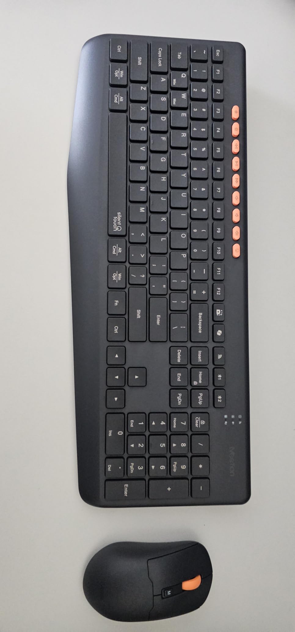 MEETION Wireless Bluetooth Keyboard and Mouse, Silent Full Size Keyboard | Quiet keyboard and mouse combo with 9 multimedia keys, 3200 DPI optical mouse, multi-device Bluetooth, for Windows Mac PC customer photo 1