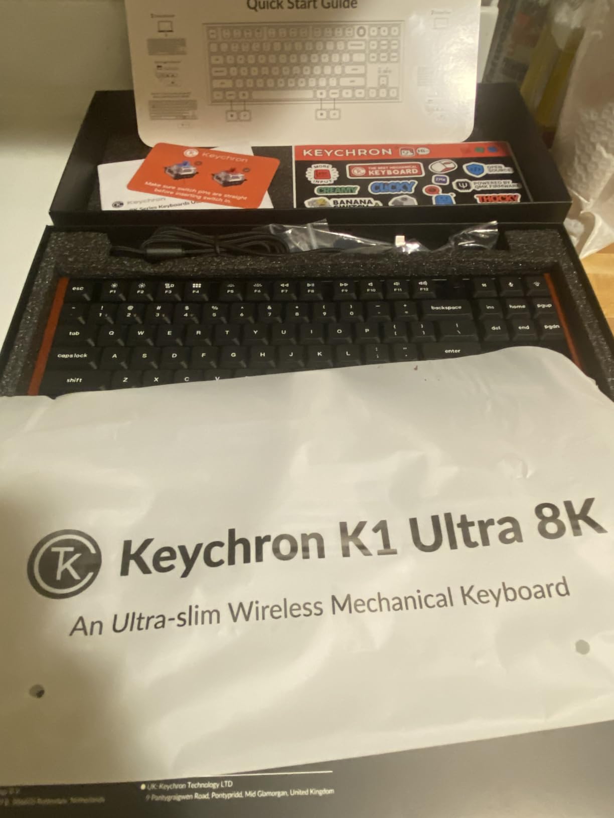 Keychron K1 Ultra 8K Low Profile Wireless Mechanical Keyboard 80% TKL customer photo 2