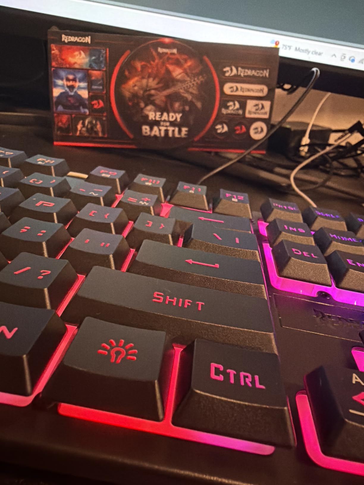 Redragon K771 Wireless Mechanical Keyboard, 108-Key Gaming Keyboard with 4 Extra Hotkeys, 5-Layer Noise Dampening, Pre-lubed Linear Switches, Hot-swap Custom RGB Keyboard for PC/Mac - Blue&White customer photo 1