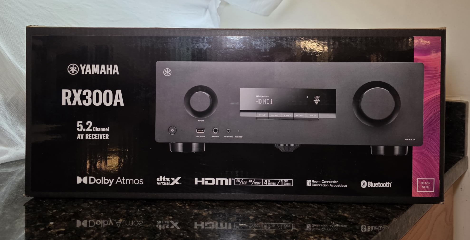 Yamaha RX300A 5.2-Channel Home Theater AV Receiver with Dolby Atmos, 4K120/8K HDMI and Bluetooth Multipoint (Black) customer photo 2