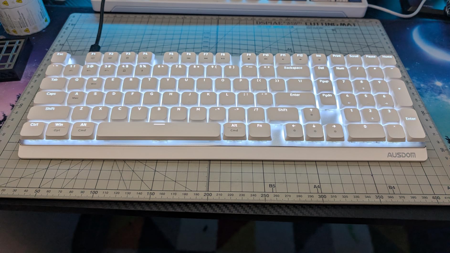 AUSDOM Wireless Mechanical Silent Office Keyboard, Low-Profile Linear Switches, Tri-Mode BT/2.4G/USB-C with Number Pad customer photo 2