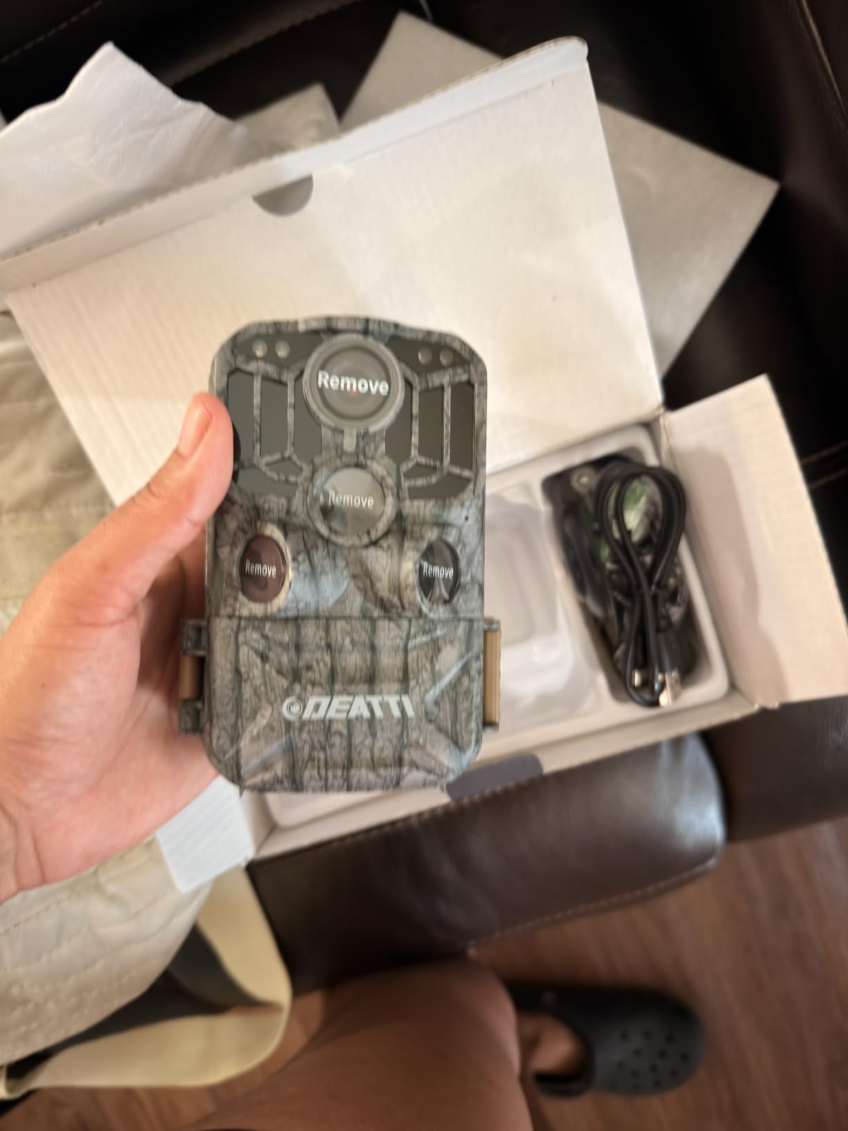 DEATTI 4K 48MP Trail Camera WiFi Bluetooth Connection, Game Camera with 0.1s Trigger Time, Night Vision Motion Activated Wildlife Camera with 8 Batteries, 32 GB SD Card, IP66 Waterproof for Deer Outdoor customer photo 1