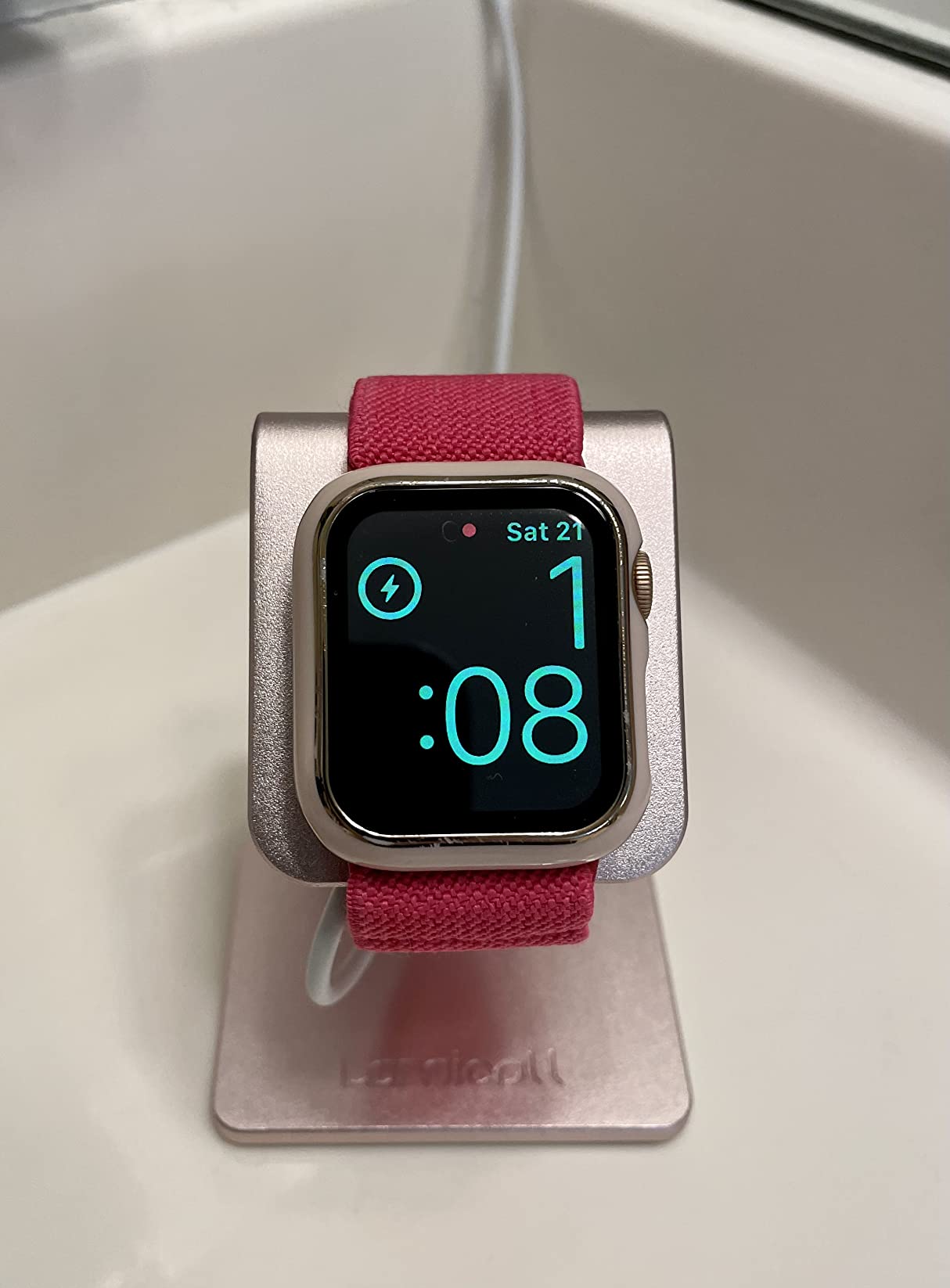 Lamicall for Apple Watch Charger Stand - Magnetic Fast iWatch Charging Dock | Metal Charger Back Plate, Overheat Protection, Portable for iWatch Series 1-11, SE, Ultra, 38-49mm, Nightstand Office Travel customer photo 1