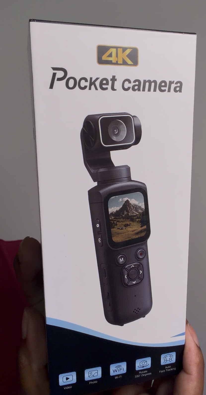 4K Vlogging Camera with AI Face Tracking, 330° Rotating Lens & WiFi | Face-Detection Tracking, one-touch front/selfie view, Type-C charging, webcam mode, and Class 10 cards up to 256GB customer photo 1