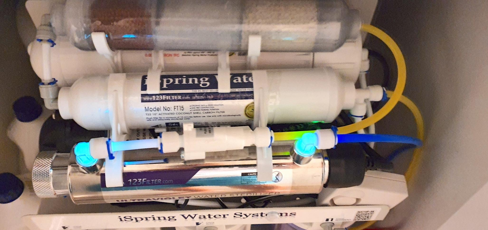 iSpring RCC1UP-AK, 100 GPD 7-Stage Reverse Osmosis Under Sink Water Filtration System with Boost Pump, Alkaline Remineralization and UV Filter, Patented Top-Mounted Faucet Design for Easy Installation customer photo 2