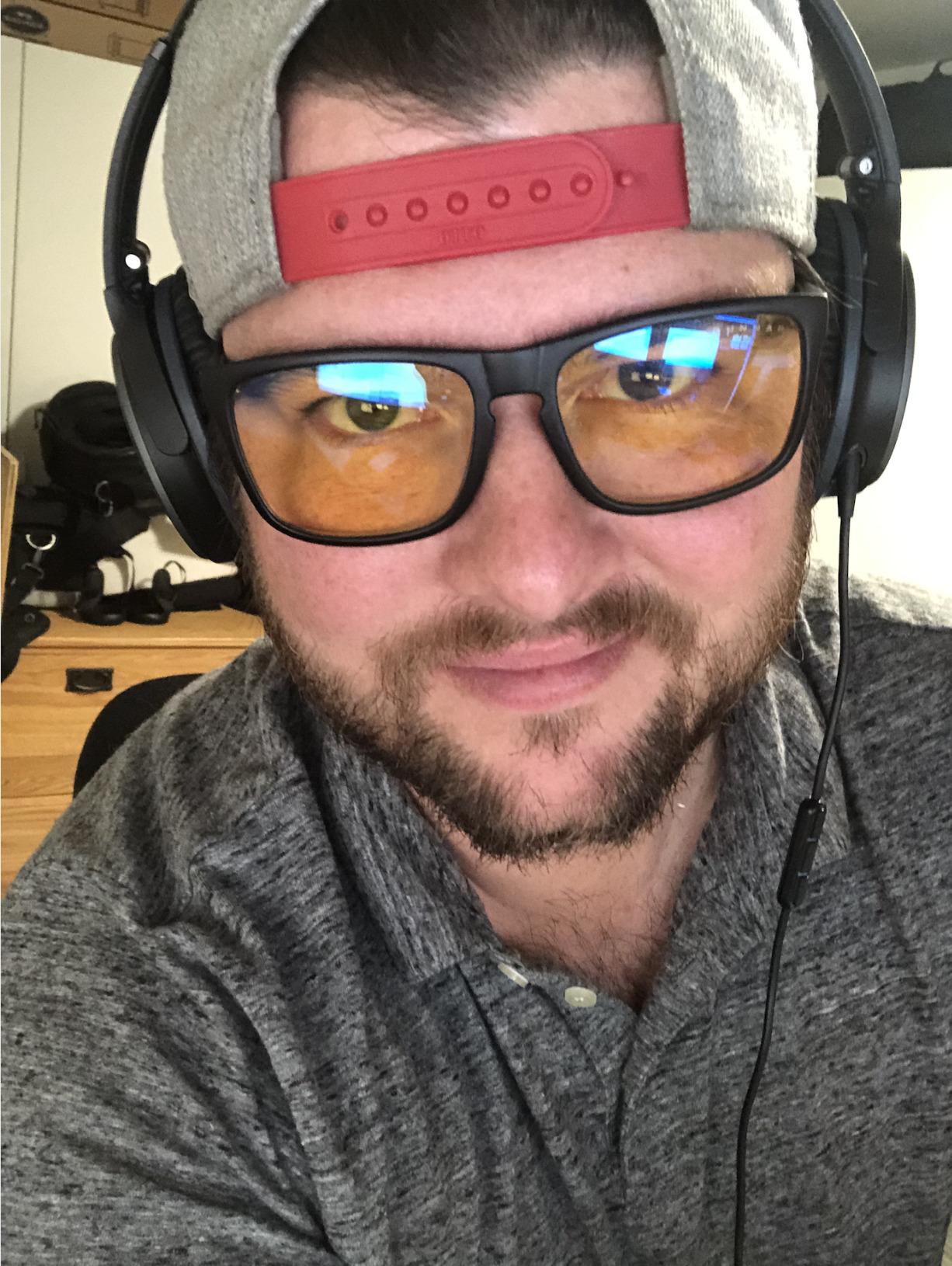 Gunnar Intercept Onyx Gaming Glasses Amber Lens | Amber tint lenses with onyx frames and microfiber pouch for gaming, computer use and eye protection customer photo 2