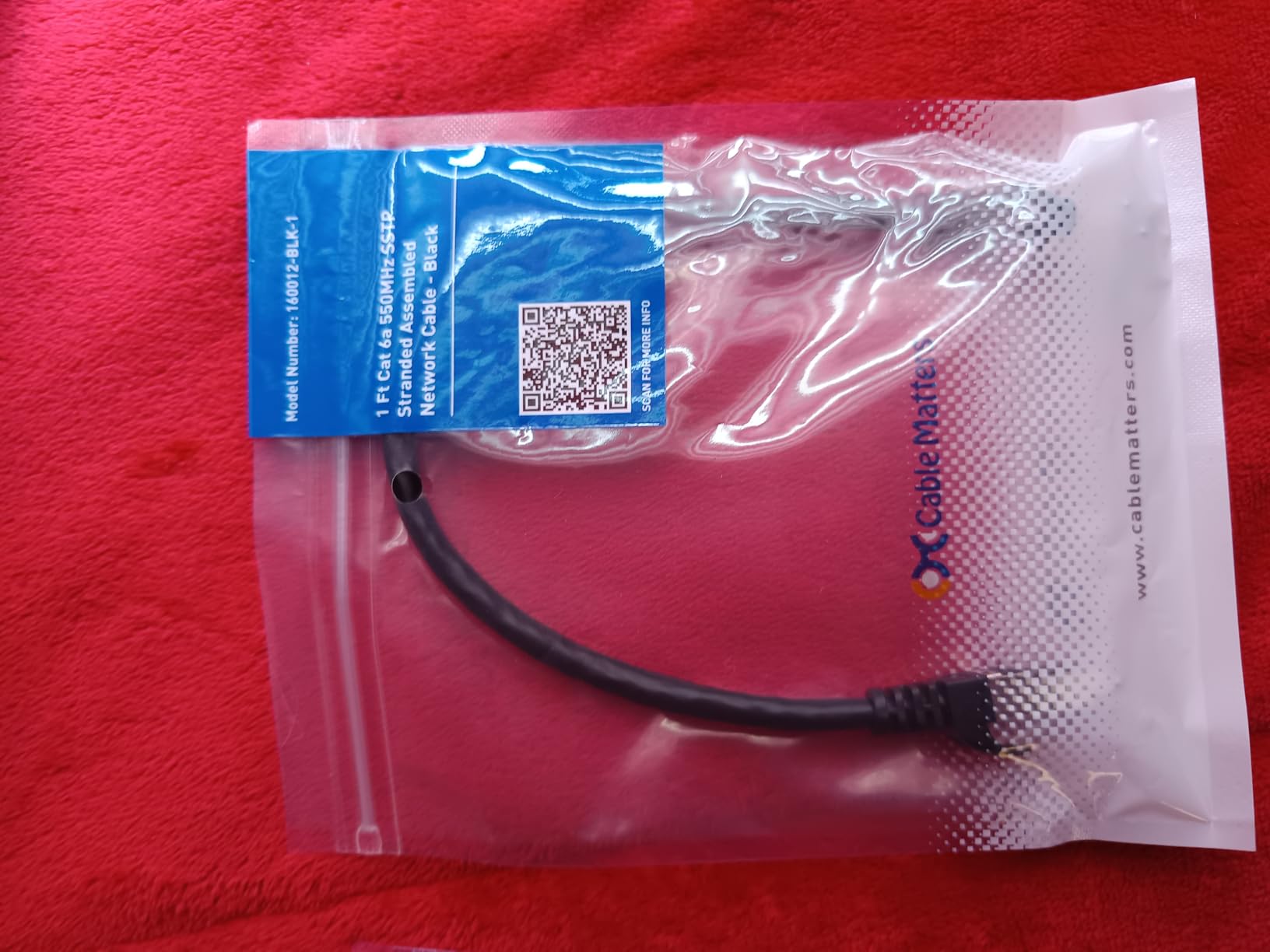 Cable Matters 10Gbps Snagless Shielded Cat 6A Ethernet Cable, 100ft, Black customer photo 2