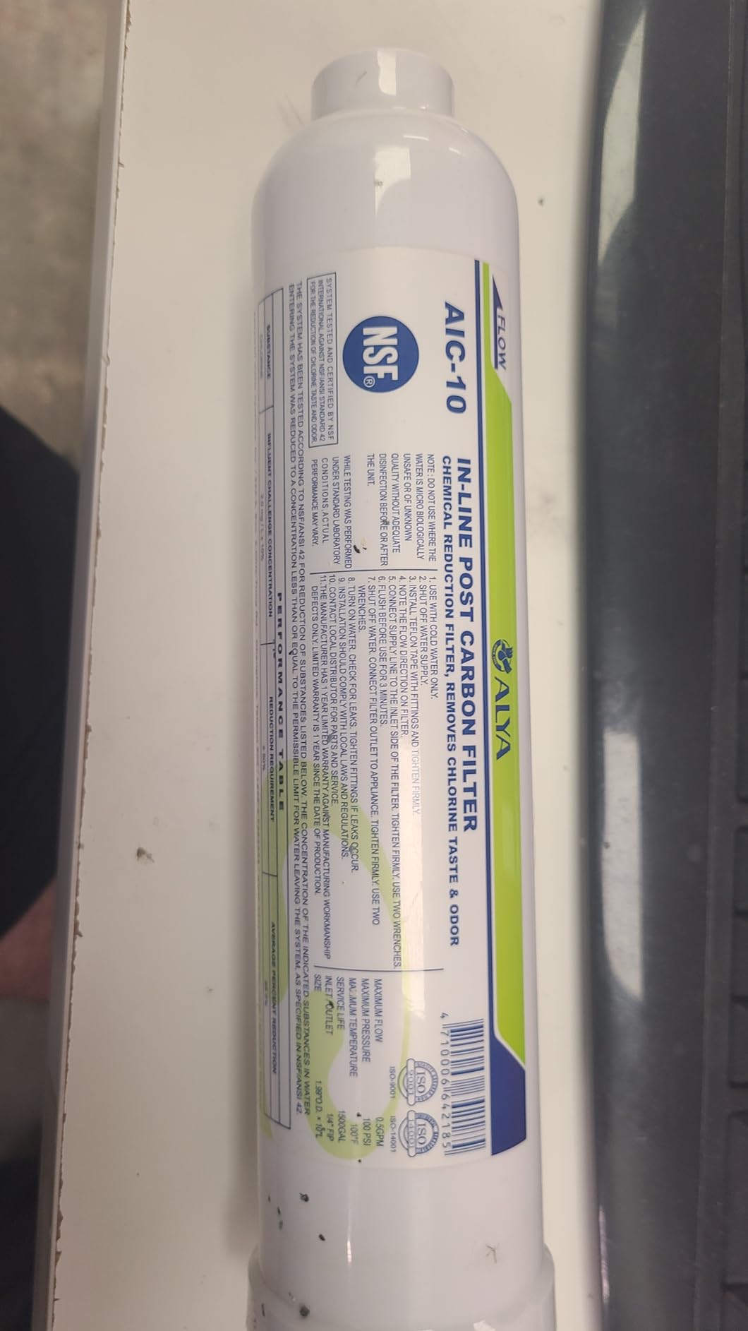 LASCO 37-1821 Ice Maker Inline Filter with 1/4-Inch Compression Connection, 2-Inch x 10-Inch , White customer photo 2