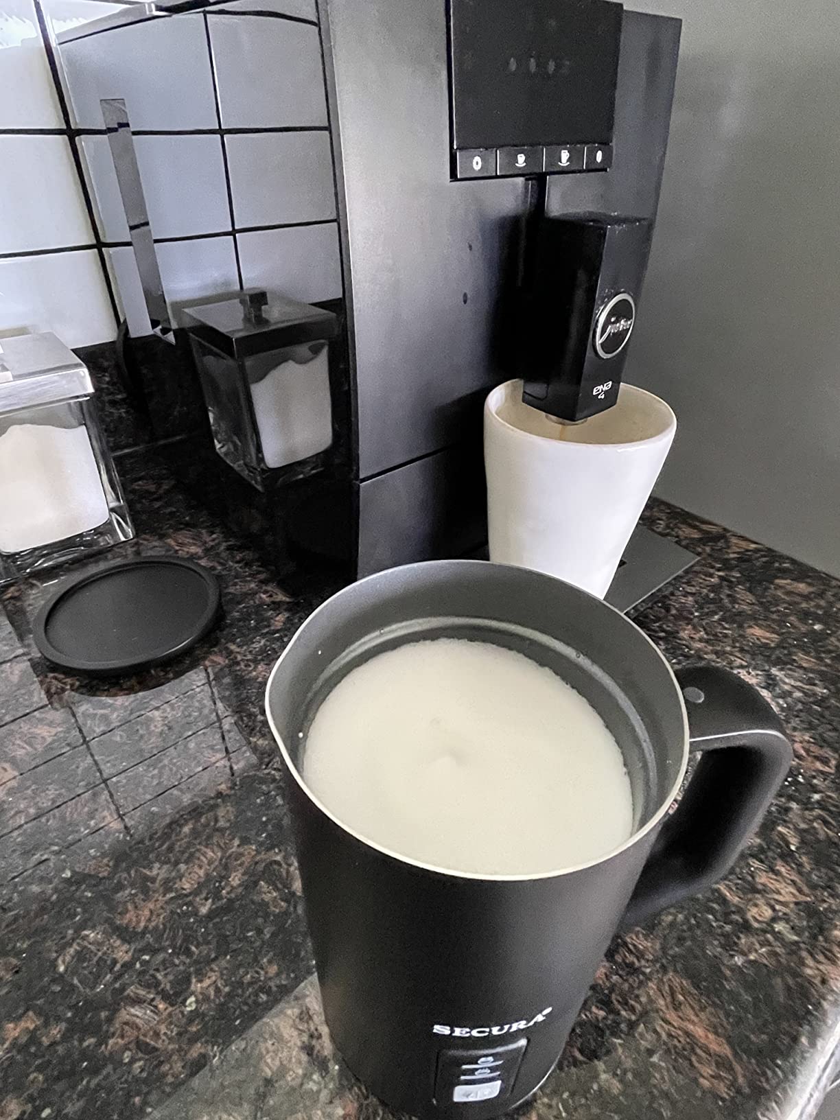 Secura Milk Frother, 16.9oz Automatic Hot/Cold Foam Maker, Stainless Steel customer photo 2