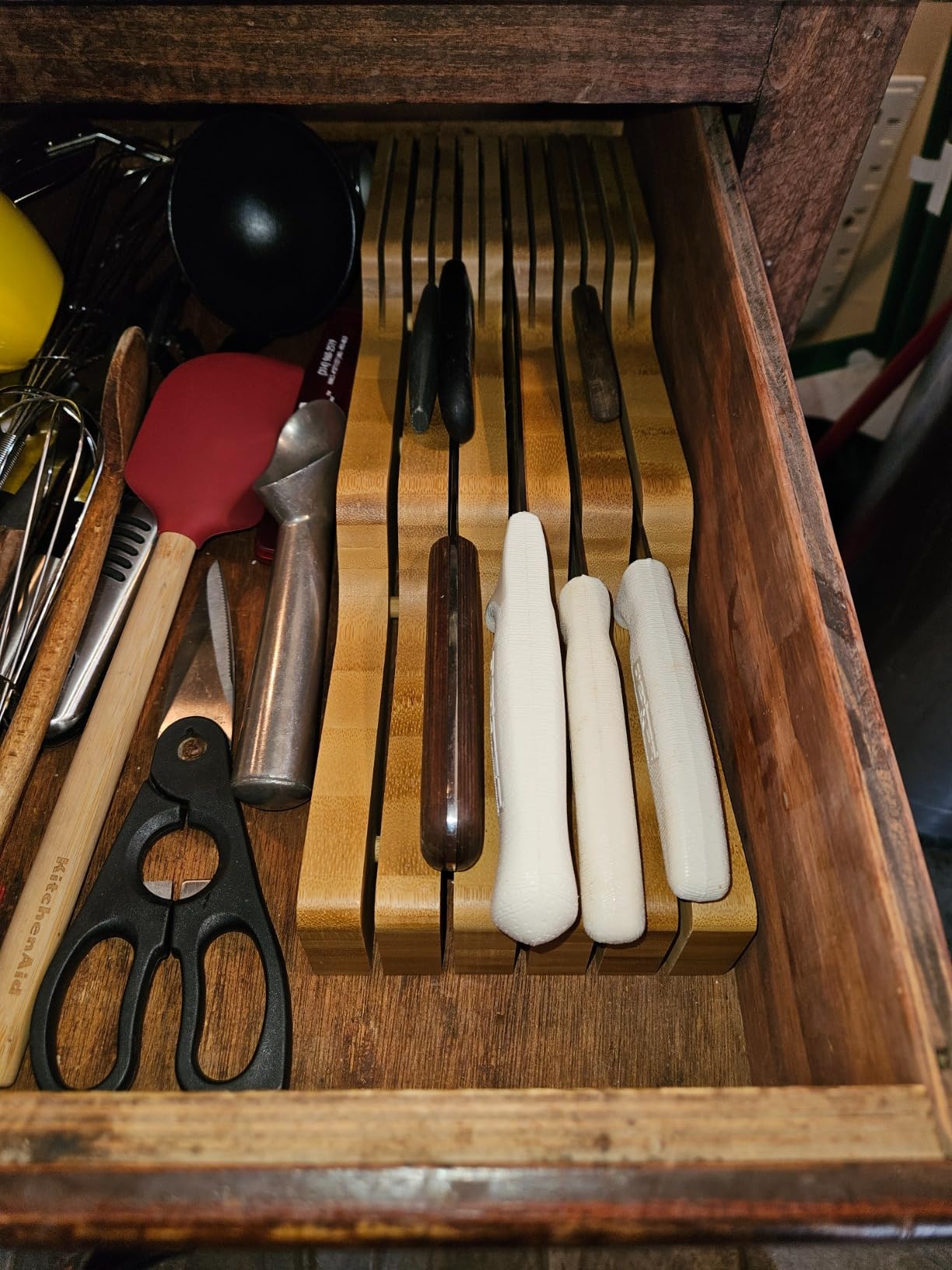 Bellemain 100% Pure Bamboo Knife Drawer Organizer, Knife Block - 16 Slots customer photo 1