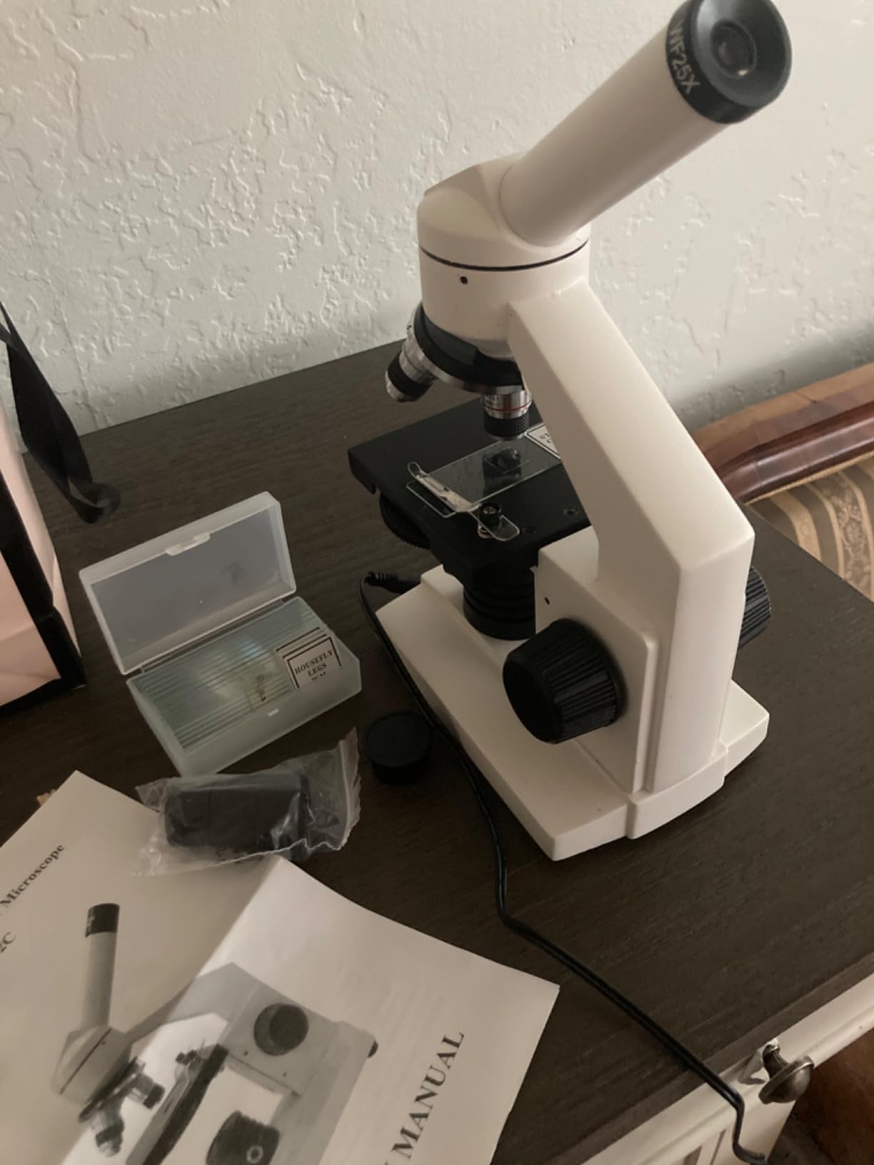 AmScope M102C-PB10 1000X Biological Compound Microscope with Prepared customer photo 1
