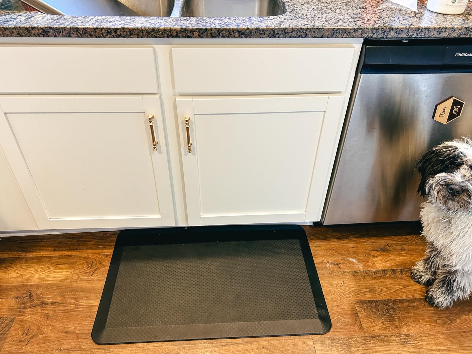KANGAROO Cushioned Anti Fatigue Kitchen Mats for Floor, 20x32 Black customer photo 2