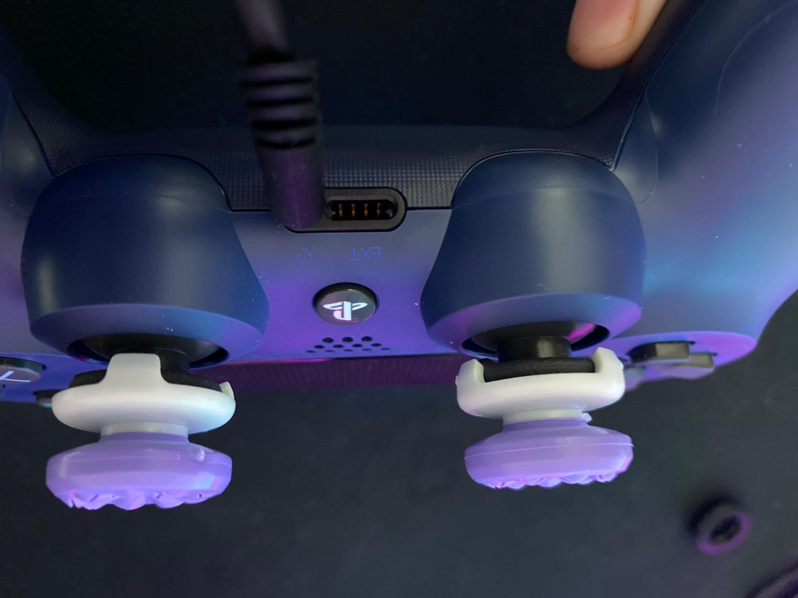 KontrolFreek FPS Freek Galaxy Purple for PlayStation 4 (PS4) and PlayStation 5 (PS5) | Performance Thumbsticks | 1 High-Rise, 1 Mid-Rise | Purple customer photo 1