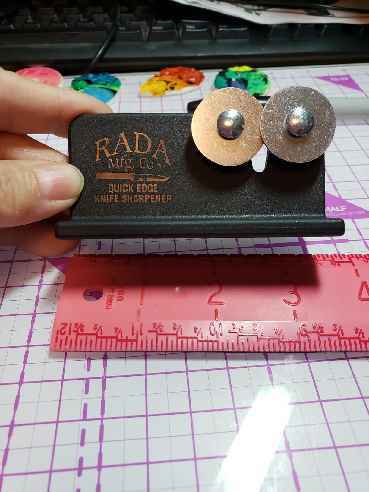 Rada Cutlery Quick Edge Knife Sharpener (R119), Pack of 2 customer photo 1