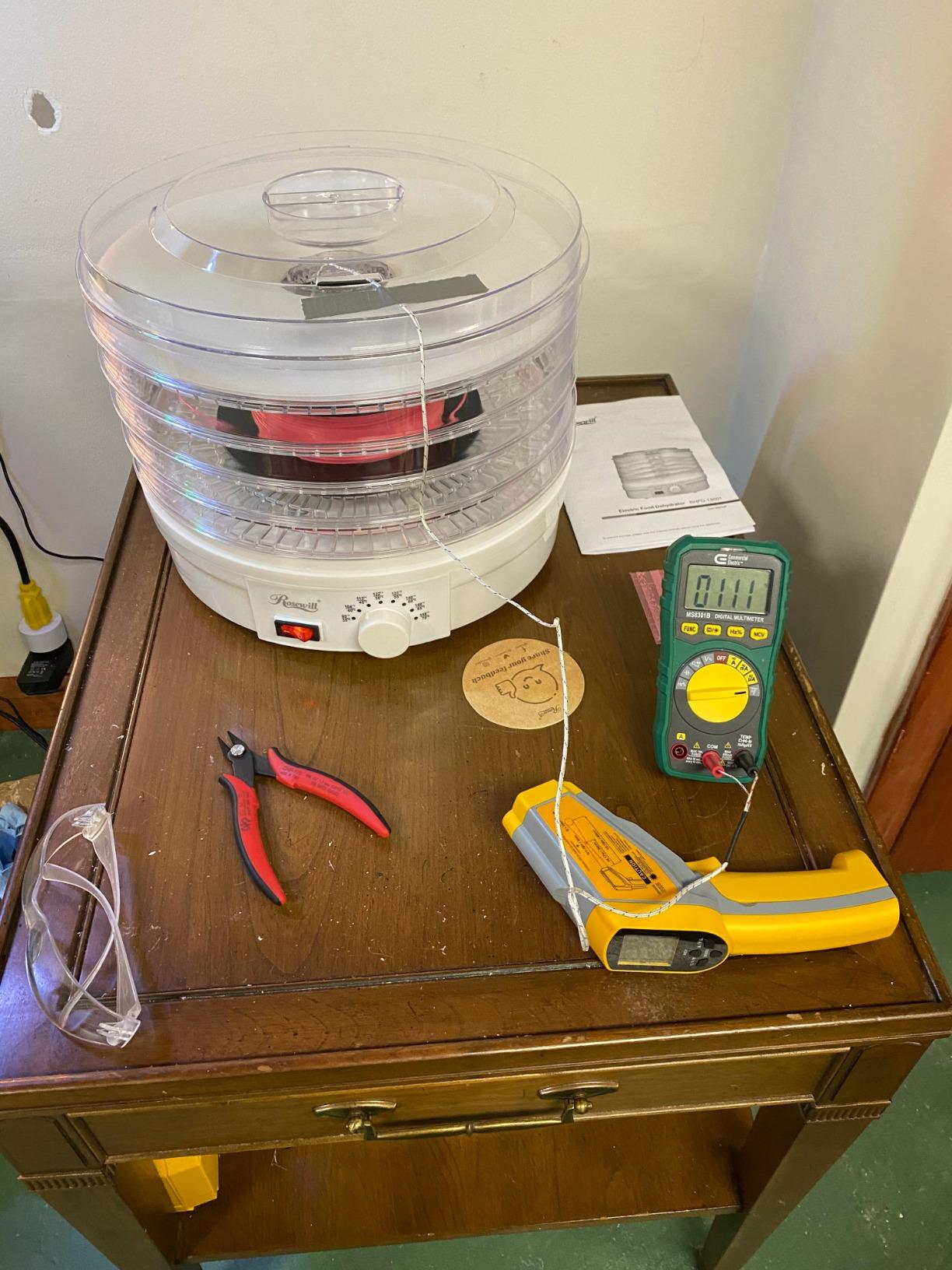 Rosewill Food Dehydrator Machine, 5 BPA-Free 12.6’ Trays, Adjustable Temperature Controls | 95-158°F | 350W, Jerky, Herbs, Fruit, Veggies, Dried Snacks, White customer photo 1