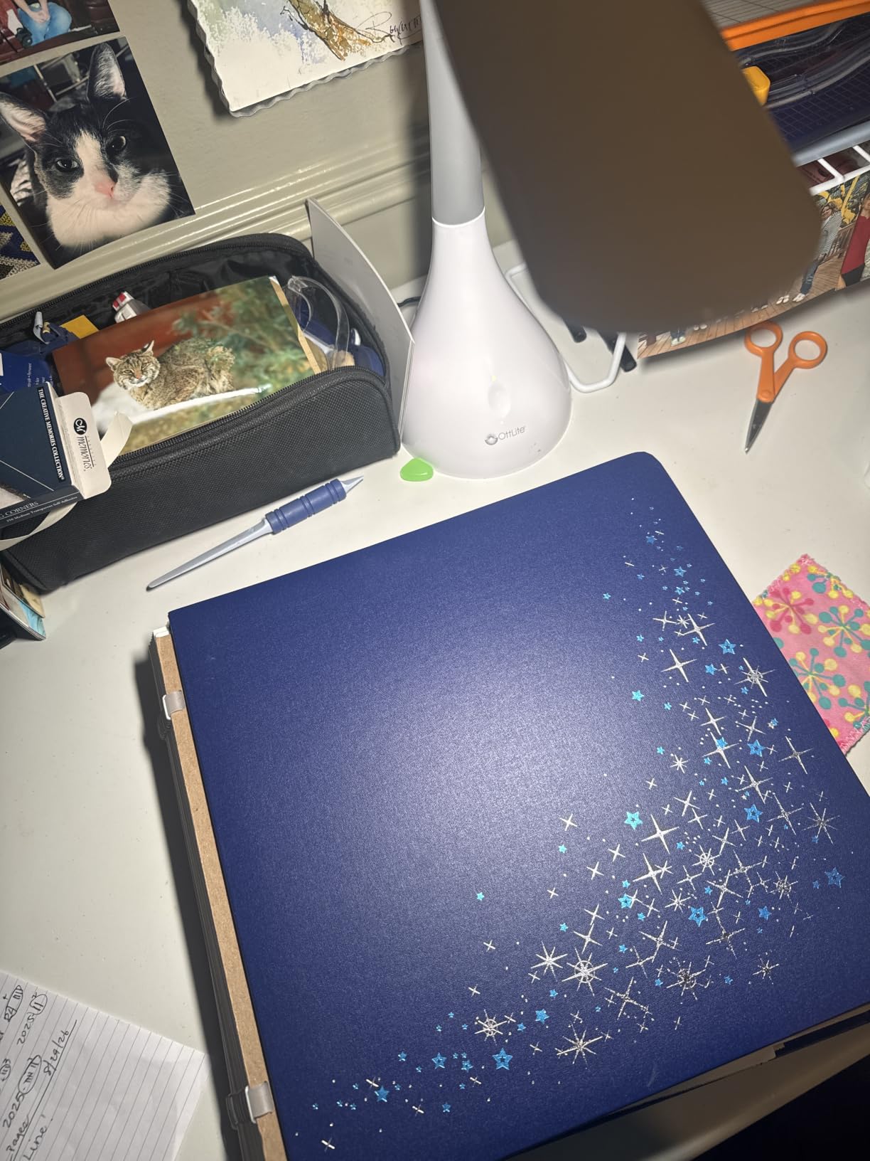 OttLite Creative Curves LED Desk Lamp, Black | Natural Daylight LEDs | 4 Brightness Settings | Adjustable Flexible Neck | 11.25 to 23.75 inches customer photo 1