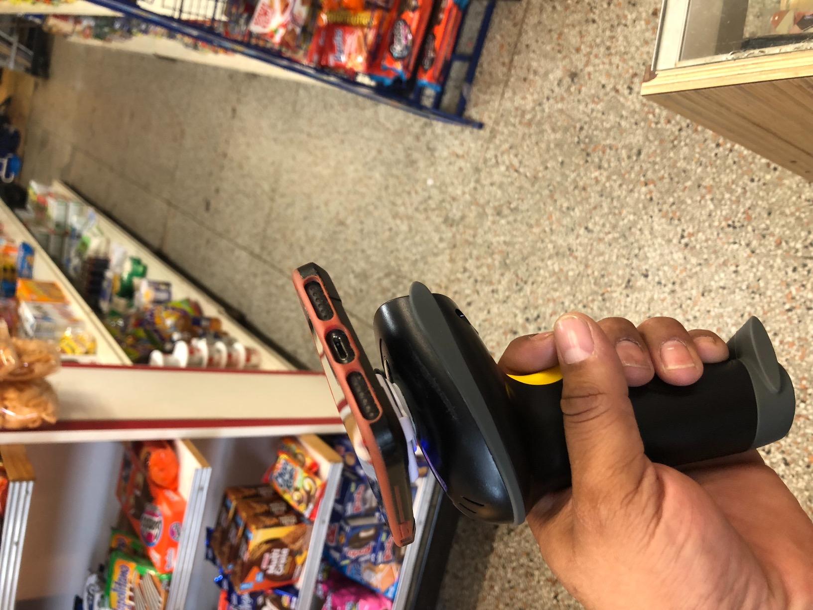 NADAMOO Wireless Barcode Scanner 328 Feet Transmission Distance USB Cordless 1D Laser Automatic Barcode Reader Handhold Bar Code Scanner with USB Receiver for Store, Supermarket, Warehouse customer photo 1