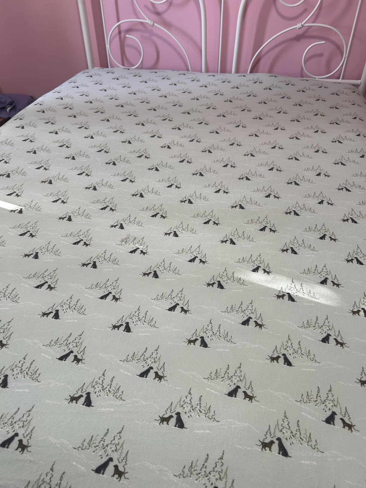 Eddie Bauer - Flannel Sheets Queen Size, Anti-Pilling & Wrinkle Resistant Cotton, Touchably Soft for All-Season Comfort - Bed Sheets with Matching Pillowcases & Fitted Sheet (Elk Grove Grey) customer photo 1
