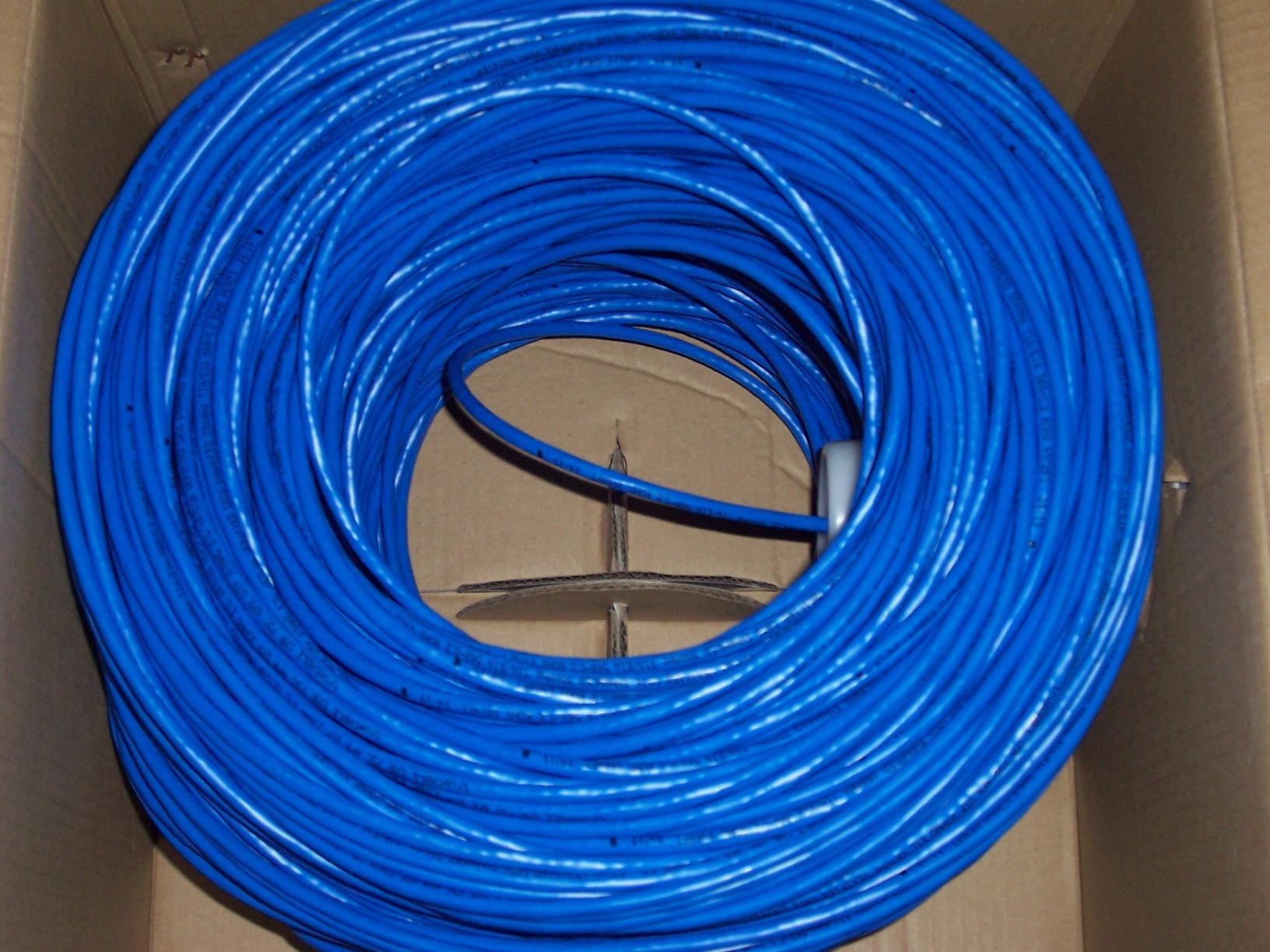TRUE CABLE Cat6 Riser (CMR), 1000ft, Blue, 23AWG 4 Pair Solid Bare Copper, 550MHz, ETL Listed, Unshielded Twisted Pair (UTP), Bulk Ethernet Cable customer photo 1