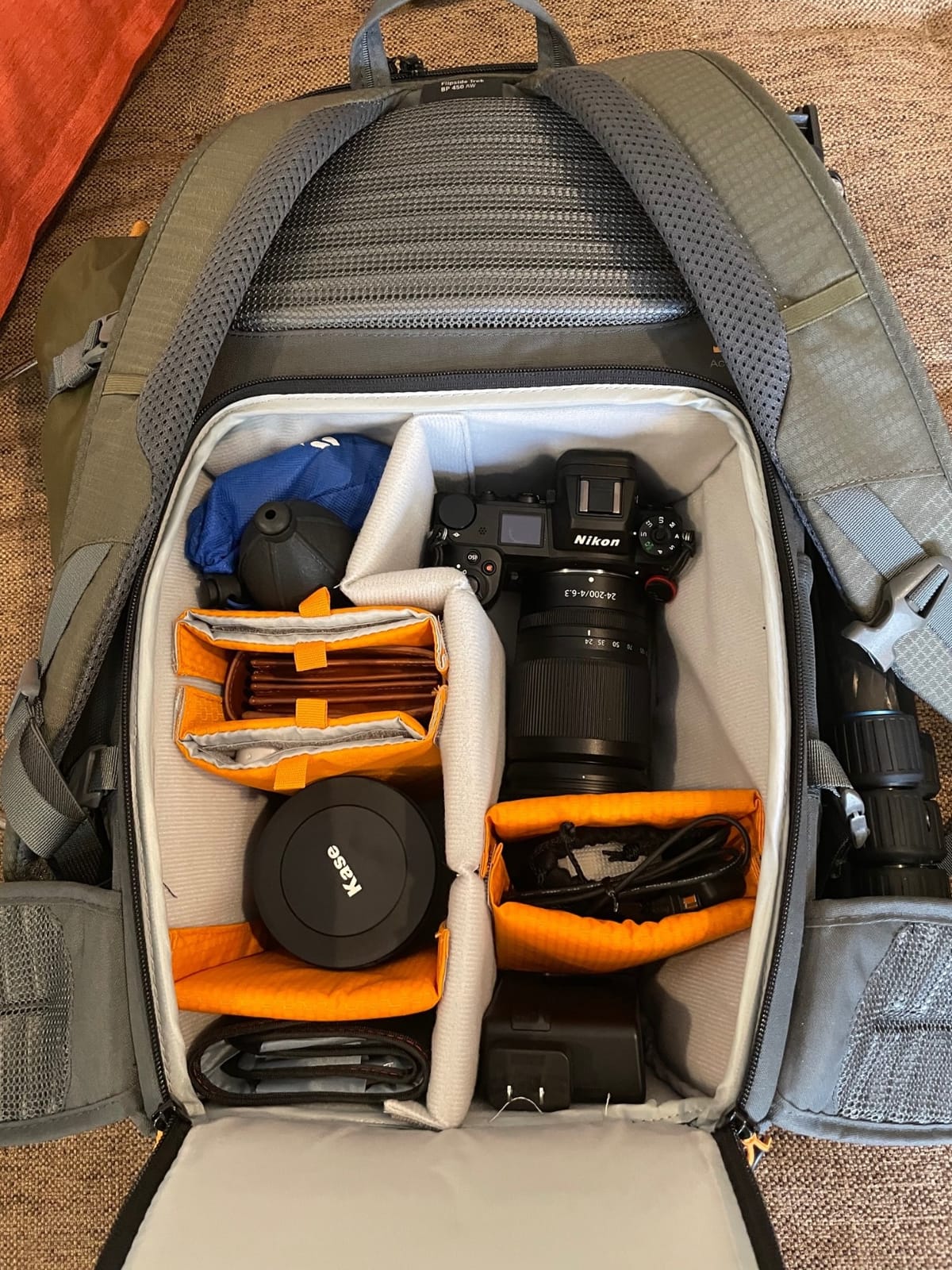 Lowepro LP37016-PWW Flipside Trek BP 450 AW Backpack for Camera, Grey/Dark Green customer photo 1