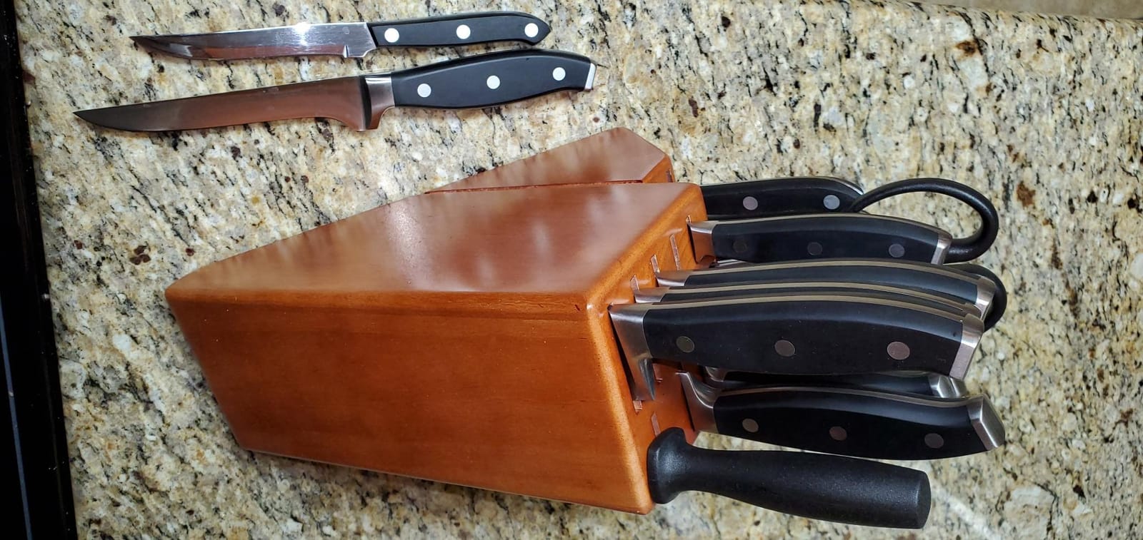 J.A. Henckels Forged Premio 19 Piece Knife Block Set, Cherry Block customer photo 1