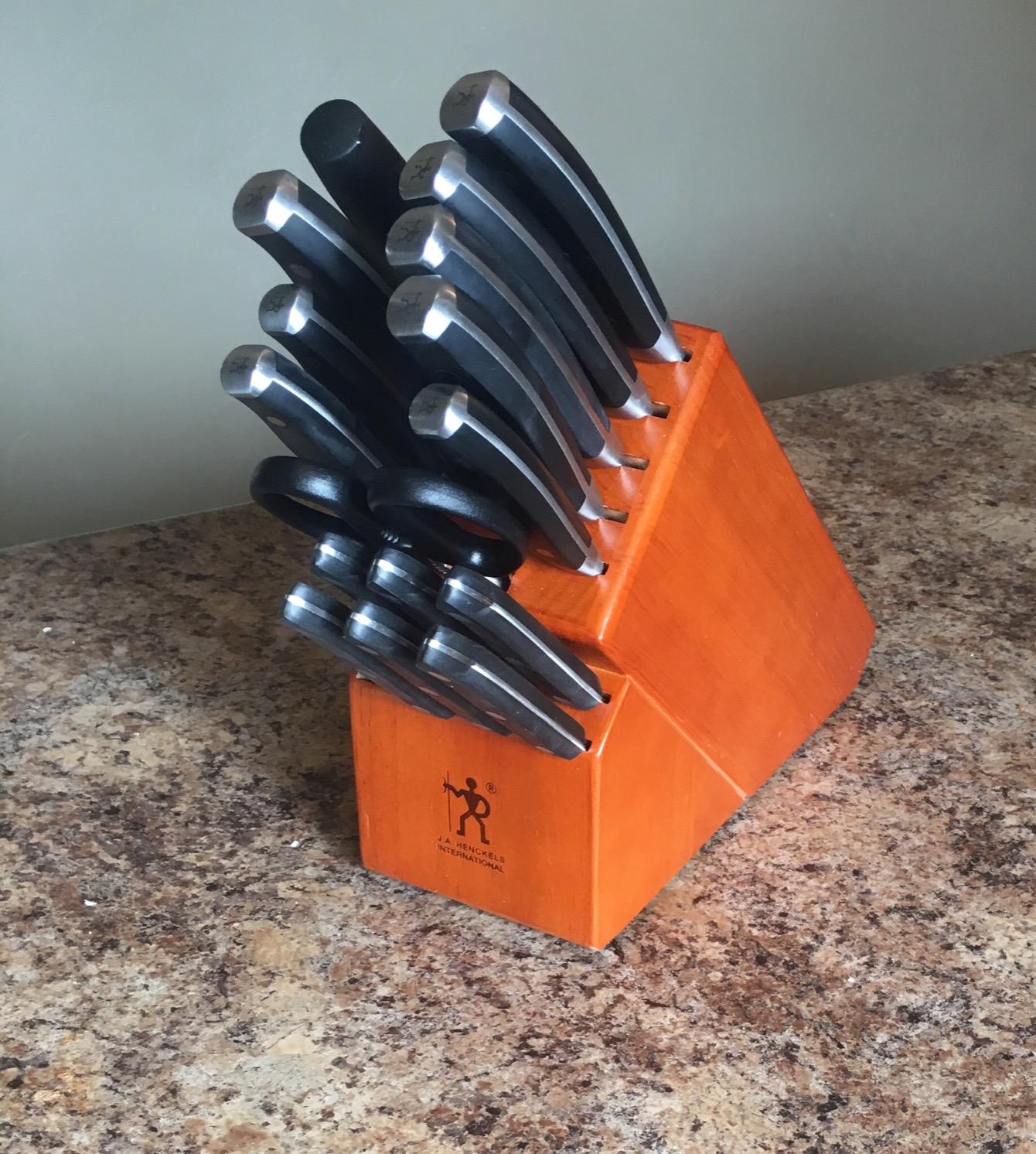 J.A. Henckels Forged Premio 19 Piece Knife Block Set, Cherry Block customer photo 2