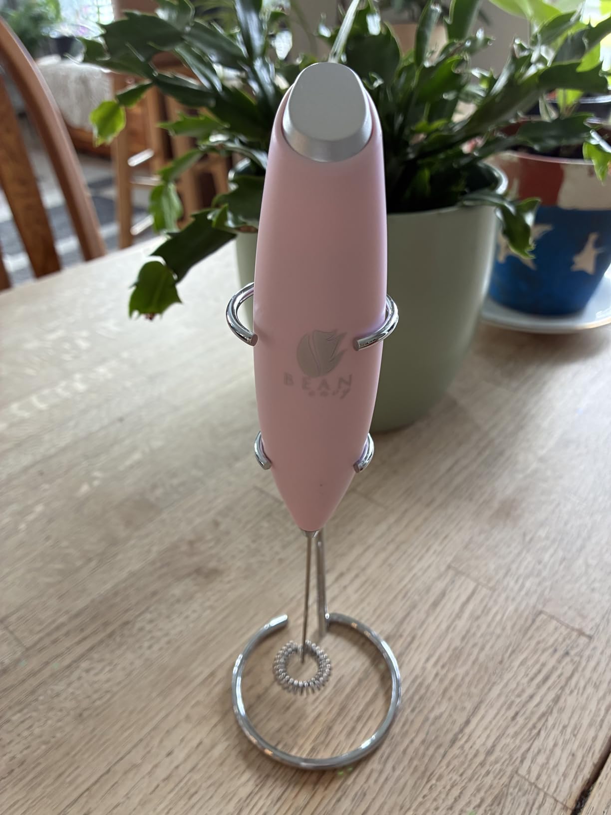 Bean Envy Milk Frother Handheld - Coffee Mixer Wand with Stand - Black customer photo 2