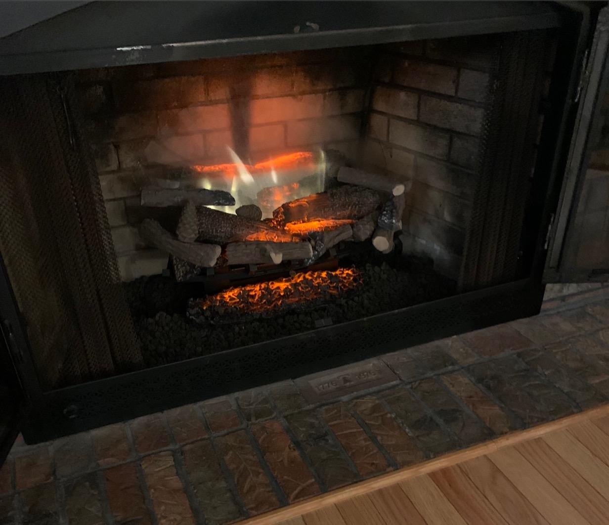 Dimplex Revillusion Electric Fireplace Log Insert - 25 Inch Faux Wooden Logs, Plug in Electric Heater + Glowing Ash Mat; Remote Control Included - Supplemental Zone Heat | Model #RLG25 customer photo 1