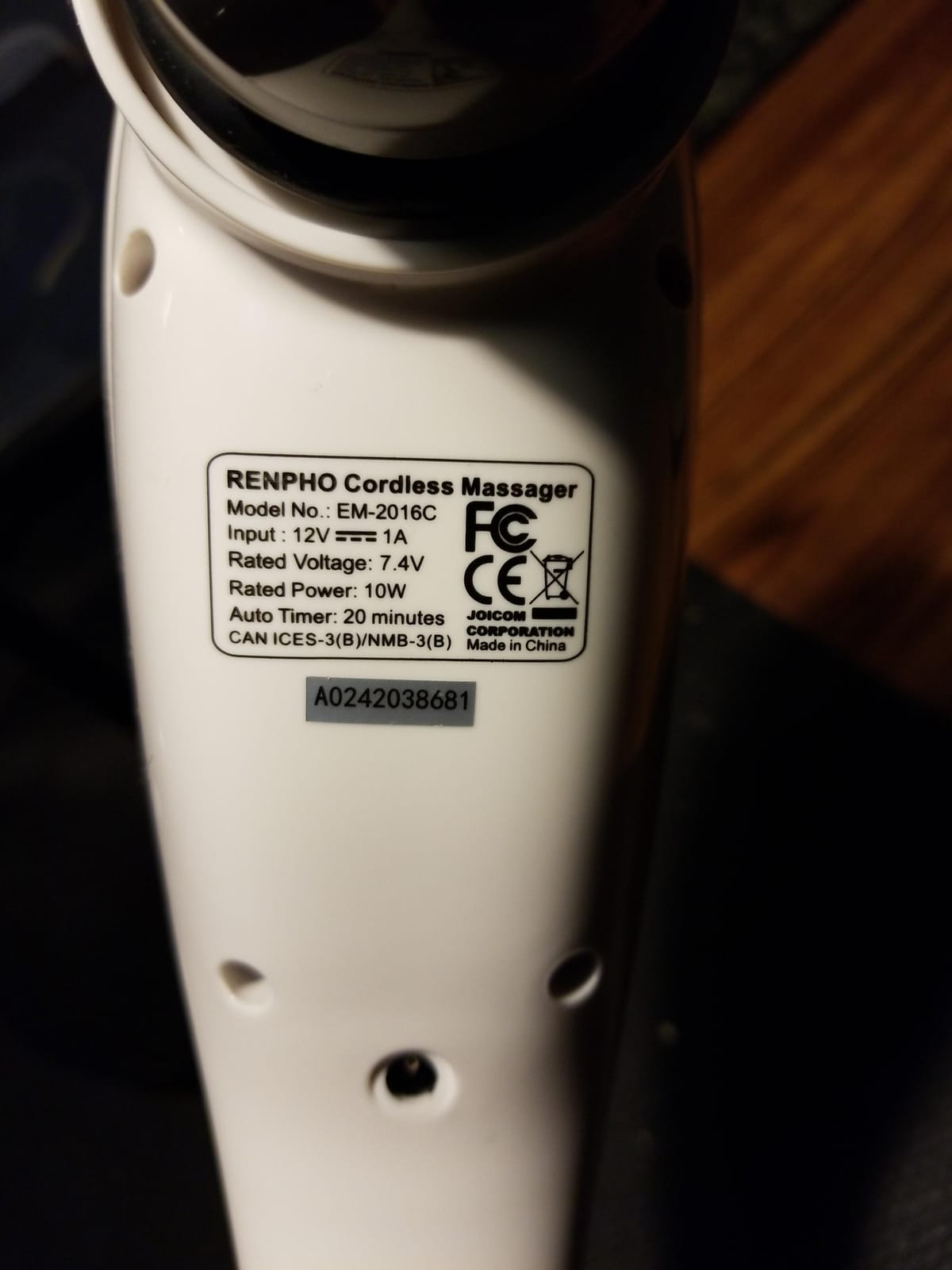 RENPHO Cordless Handheld Massager, 5 Adjustable Speeds and Massage Modes customer photo 1