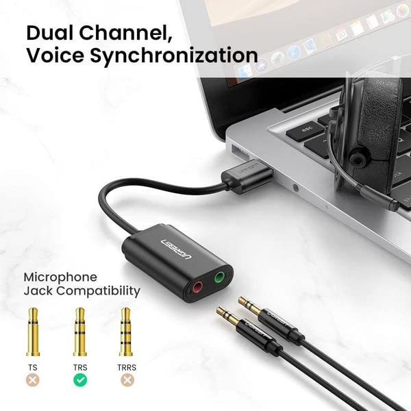 UGREEN UGREEN USB Sound Card Adapter with TRS 3.5mm Headphone & Mics customer photo 2