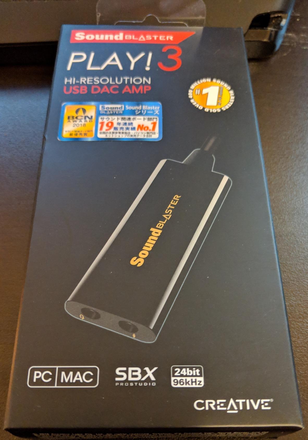 Sound Blaster Play! 3, USB Audio Adapter, 24-bit 96kHz Plug & Play customer photo 2
