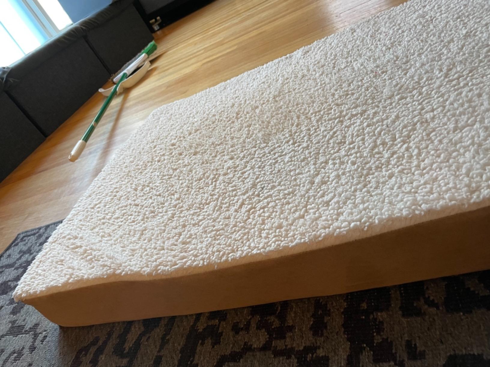 Orthopedic Dog Bed - 2-Layer 44x35-Inch Memory Foam Pet Mattress with Machine-Washable Sherpa Cover for Large Dogs up to 100lbs by PETMAKER (Gray) customer photo 2