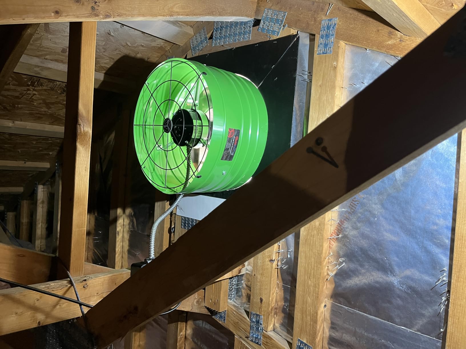 Quietcool AFG SMT ES-3.0 Smart Attic Fan for Gable Vents - Up to 2801 CFM - As low as 22 Watts - Smart App Control - Thermostat and Humidistat - 20ft Power Cord - Plug-and-play - Three Speed customer photo 1