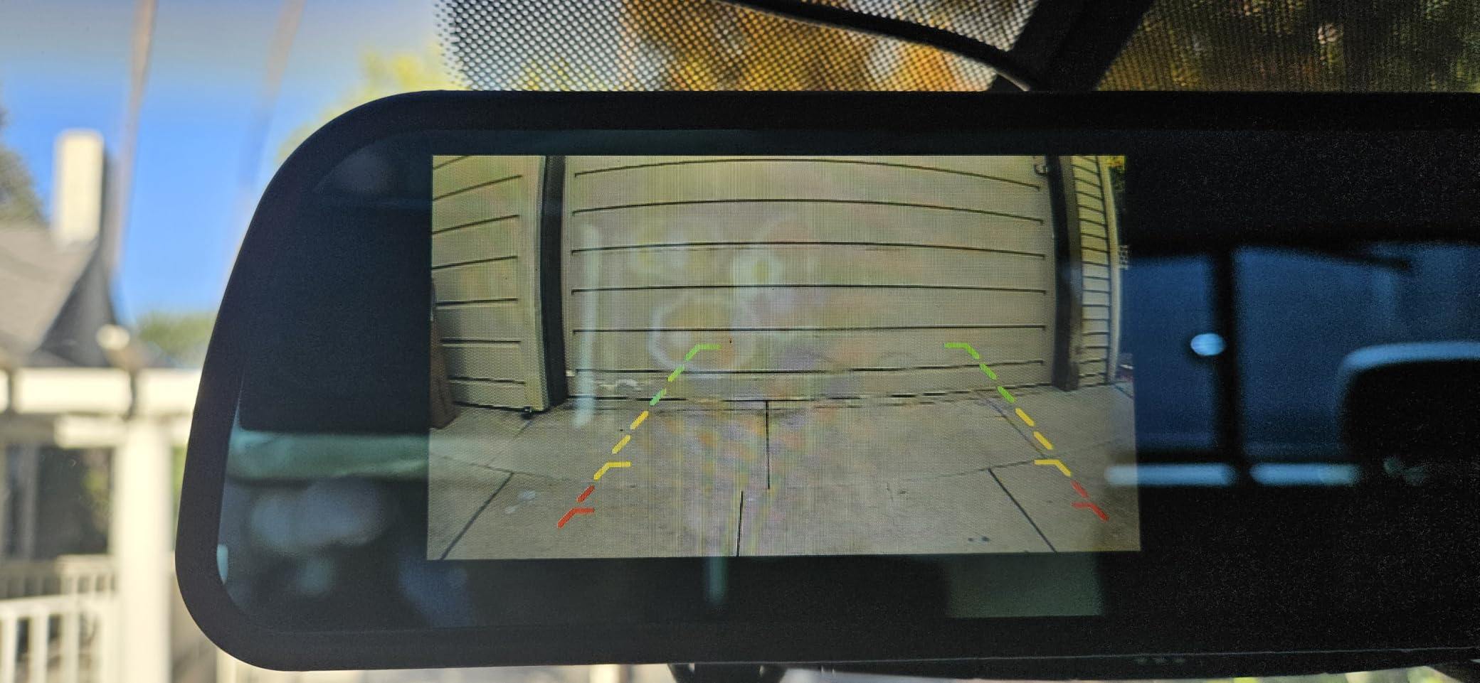 Backup Camera Mirror HD 1080P - Plug and Play Easy Set up Color Night Vision Rear View Mirror with License Plate Camera for Car Truck SUV Waterproof DIY Guide Lines AMTIFO A1 customer photo 2