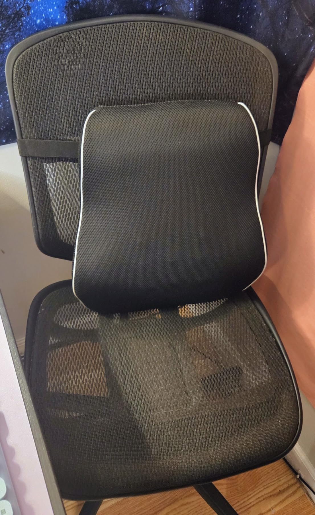 Lumbar Support Pillow for Office Chair, Office Home Essentials, Gifts for Mom, Dad, Back Support Pillow for Car, Chair Cushions, Back Pain Relief Improve Posture, Mesh Cover Double Adjustable Straps customer photo 2