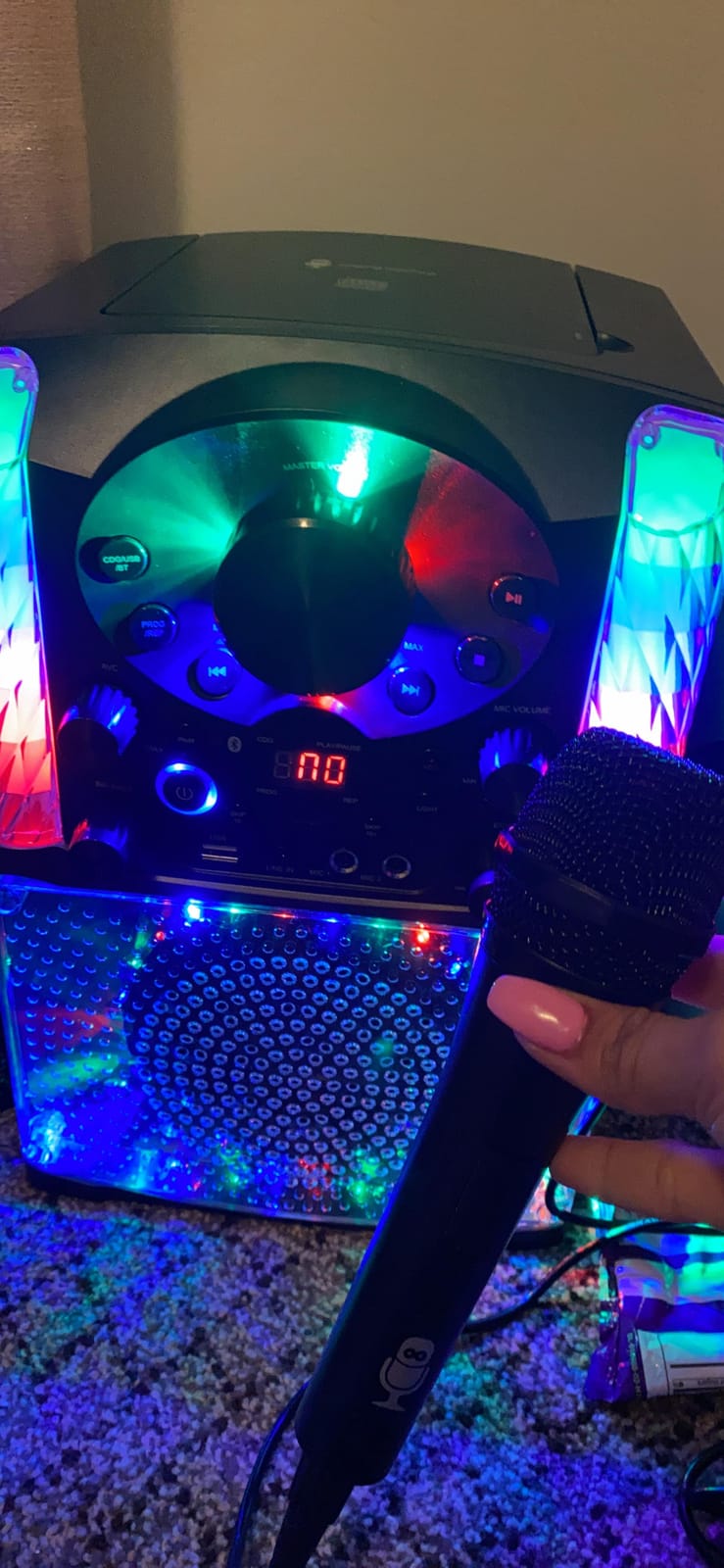 Singing Machine SML625BTBKD Karaoke Machine, Portable Bluetooth CD+G Karaoke System, Black customer photo 2