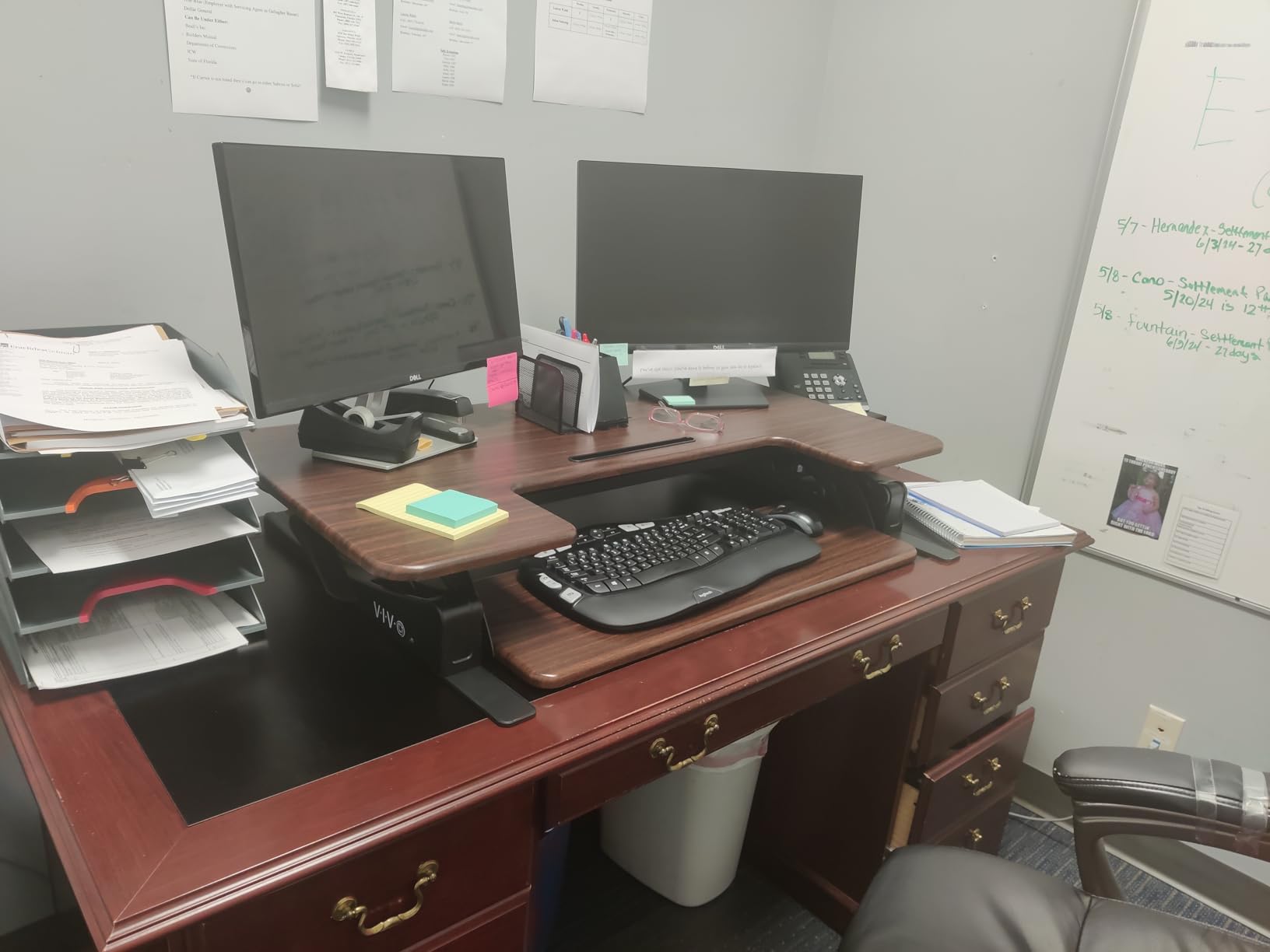 VIVO 36 inch Height Adjustable Stand Up Desk Converter, V Series, Quick Sit to Stand Tabletop Dual Monitor Riser Workstation, Black, DESK-V000V customer photo 1