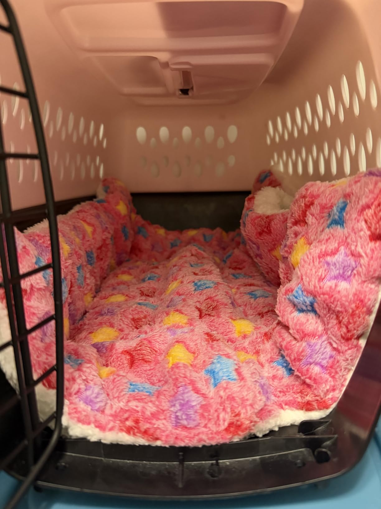 Mora Pets Dog Bed Crate Pad Ultra Soft Pet Mat Star Print 22 Inch Blue customer photo 2