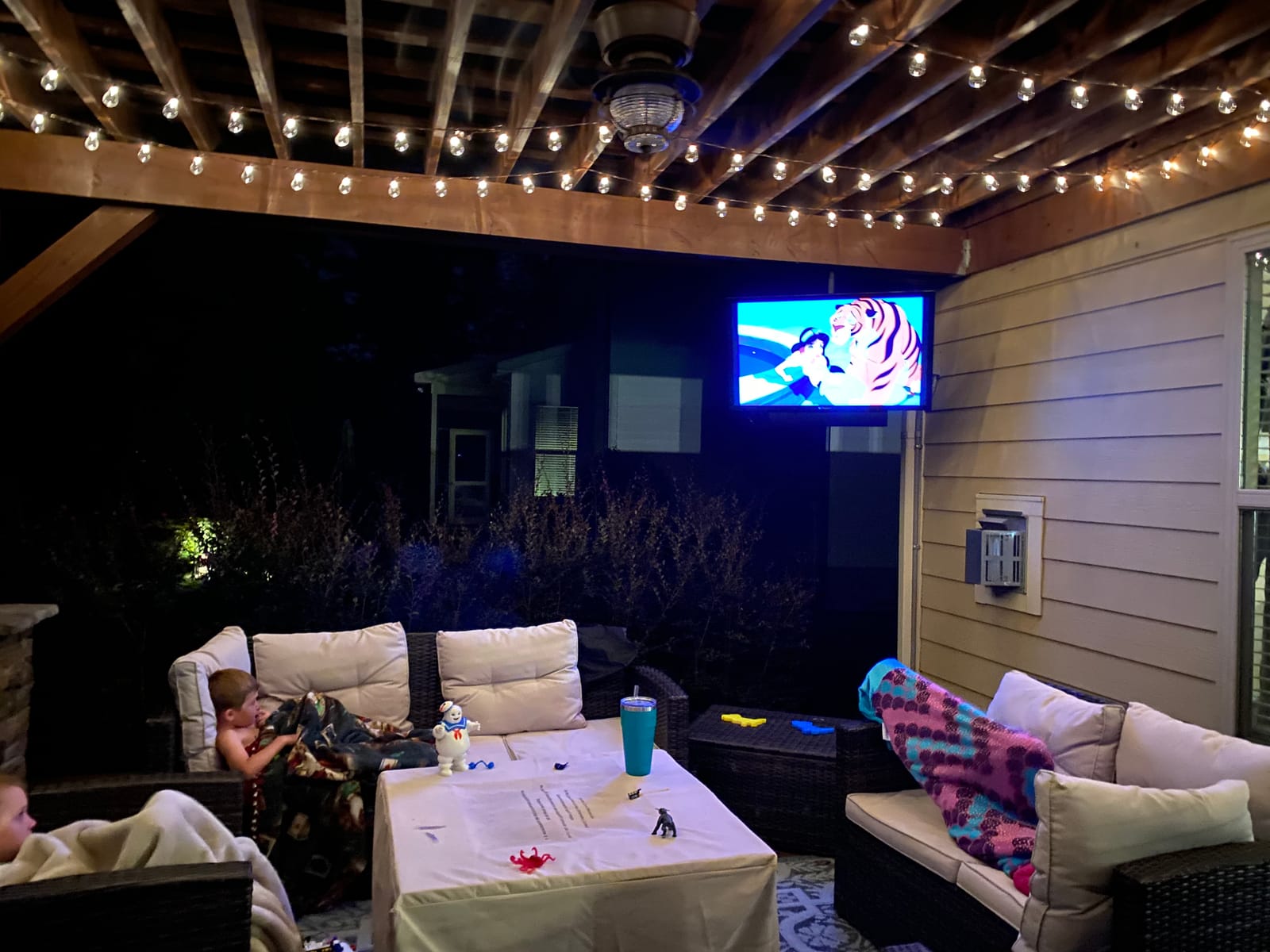 SunBrite SE 43-inch Partial Sun Outdoor TV | 4K Ultra HD LED Weatherproof Television - Includes Speaker bar (SB-SE-43-4K-BL) customer photo 1
