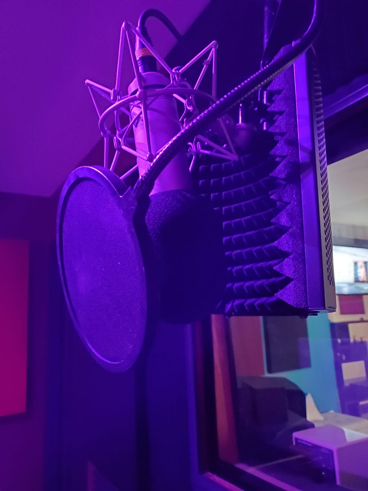 Aokeo Professional Studio Recording Microphone Isolation Shield,Suitable for Blue Yeti and Any Condenser Microphone Recording Equipment(AO-403) customer photo 1