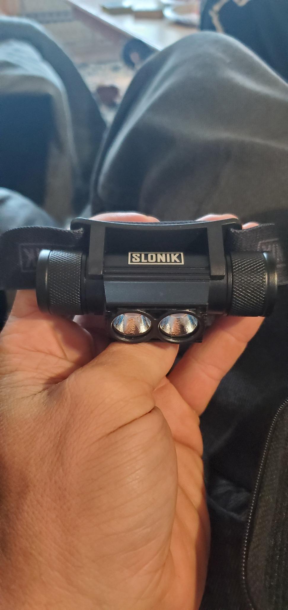 SLONIK Headlamp Rechargeable - 1000 Lumen LED USB Rechargeable Headlight - IPX4 Waterproof Head Lamp with Bright 60 ft Flashlight Beam - Hiking & Outdoor Camping Gear, Black - LED Headlamp customer photo 1