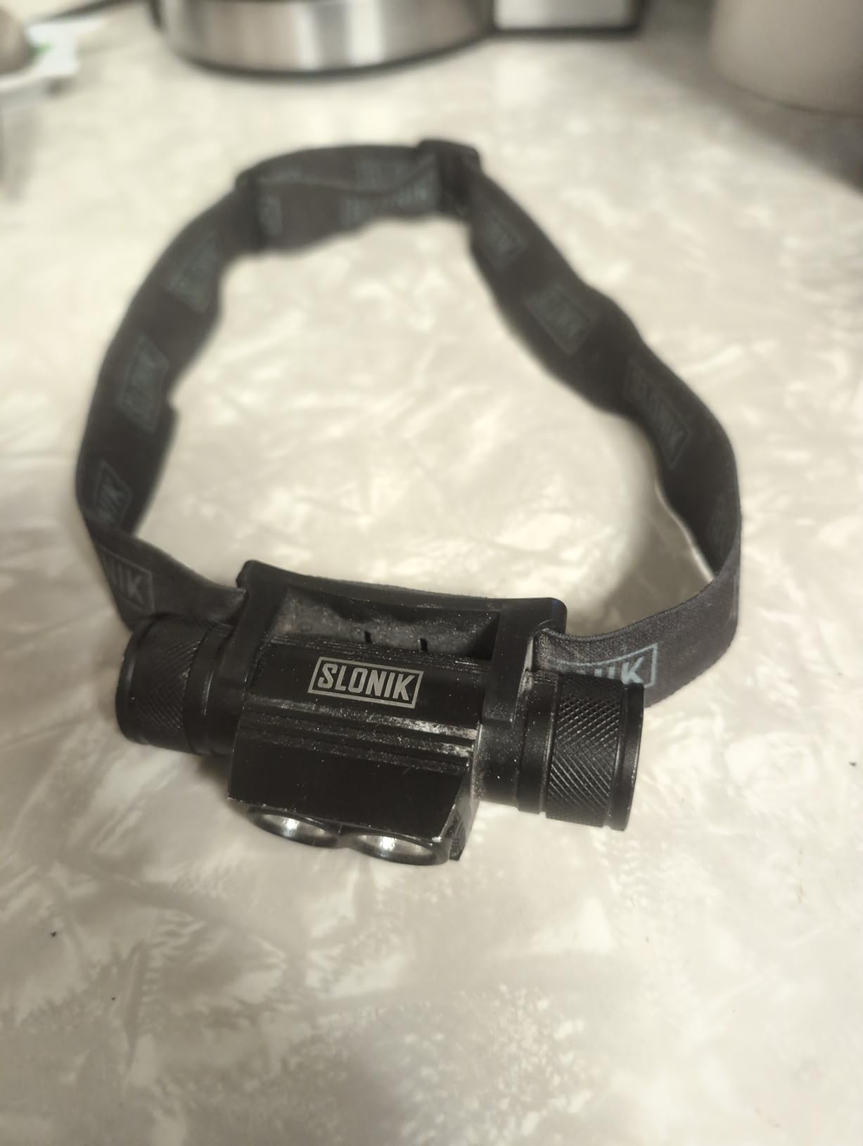 SLONIK Headlamp Rechargeable - 1000 Lumen LED USB Rechargeable Headlight - IPX4 Waterproof Head Lamp with Bright 60 ft Flashlight Beam - Hiking & Outdoor Camping Gear, Black - LED Headlamp customer photo 2