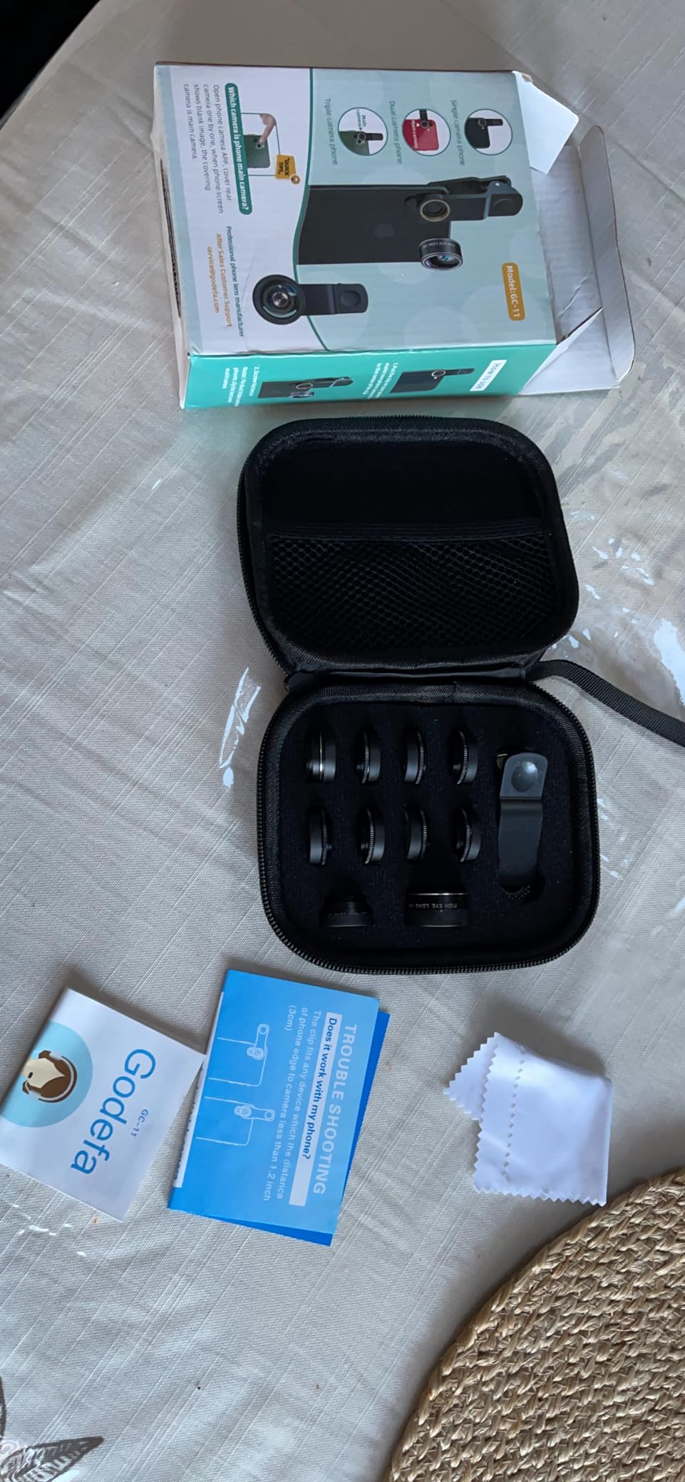Phone Camera Lens (11 Lenses) Phone Lens Kit, Clip on Fisheye/Macro/Wide Angle Lens Attachment customer photo 1