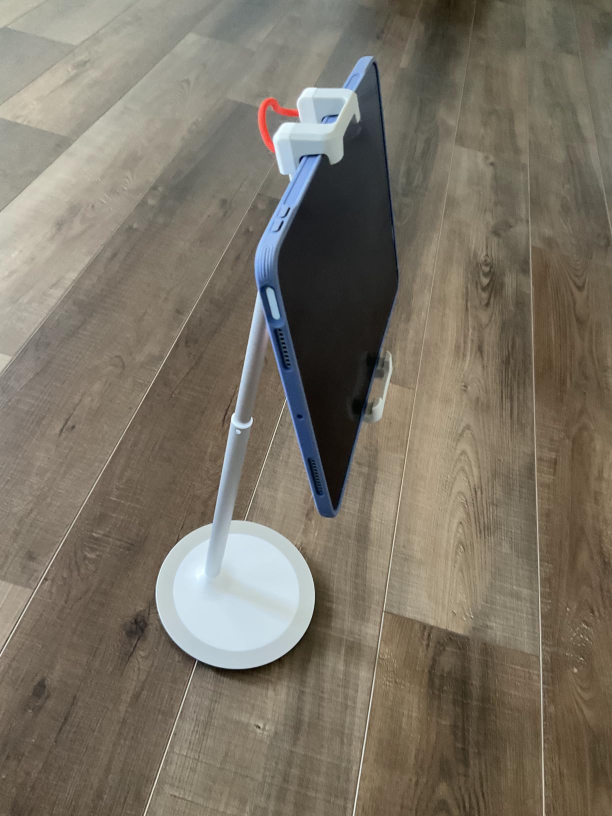 SAIJI iPad Stand for Desk - Height Adjustable & Weighted Base Phone Holder customer photo 2