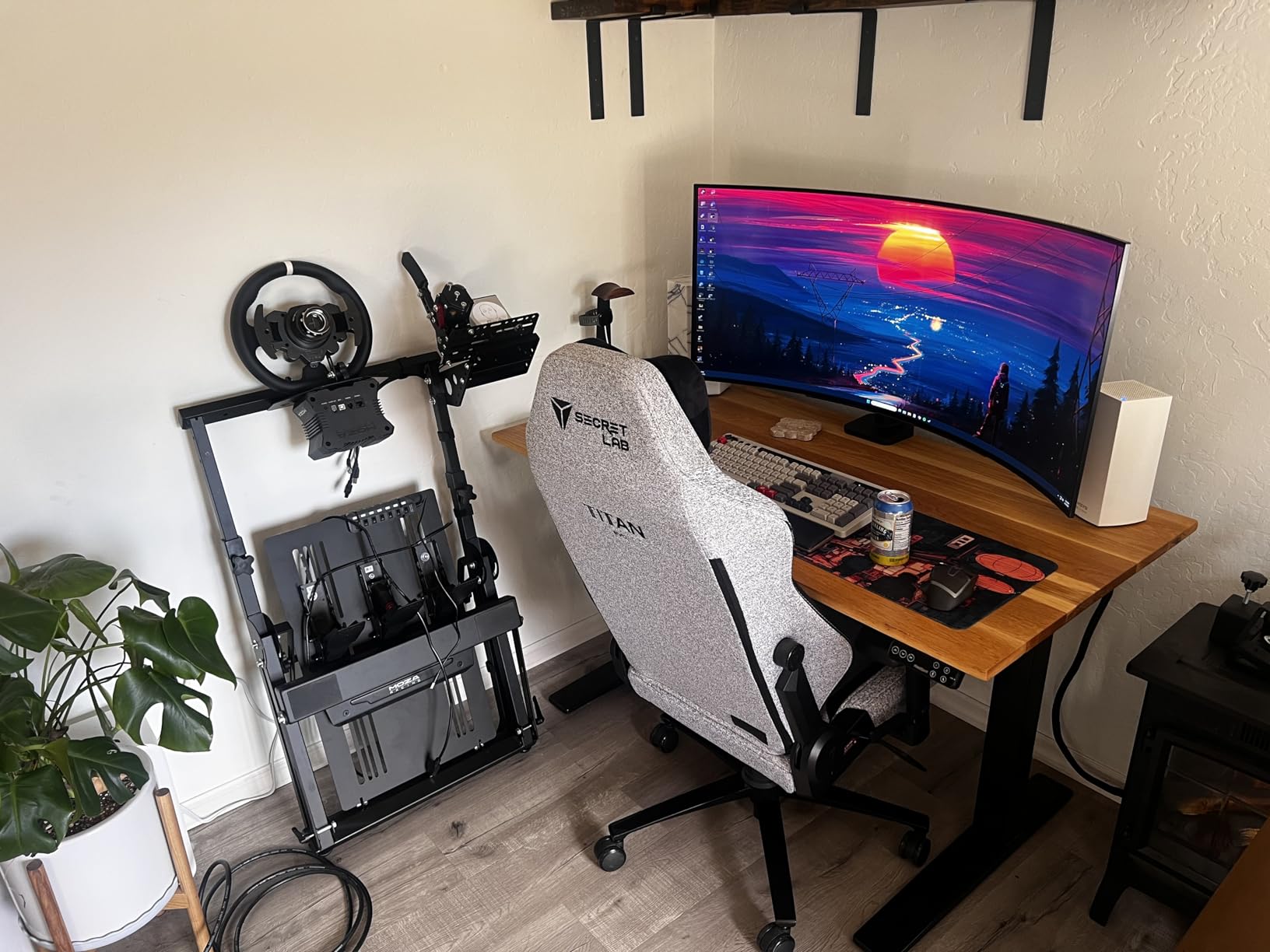GT OMEGA Apex Racing Wheel Stand - Compatible with Logitech G29 and G920, Fanatec ClubSport, and Thrustmaster TX, T500, & T300, Foldable, Tilt-Adjustable for Racing Control customer photo 1
